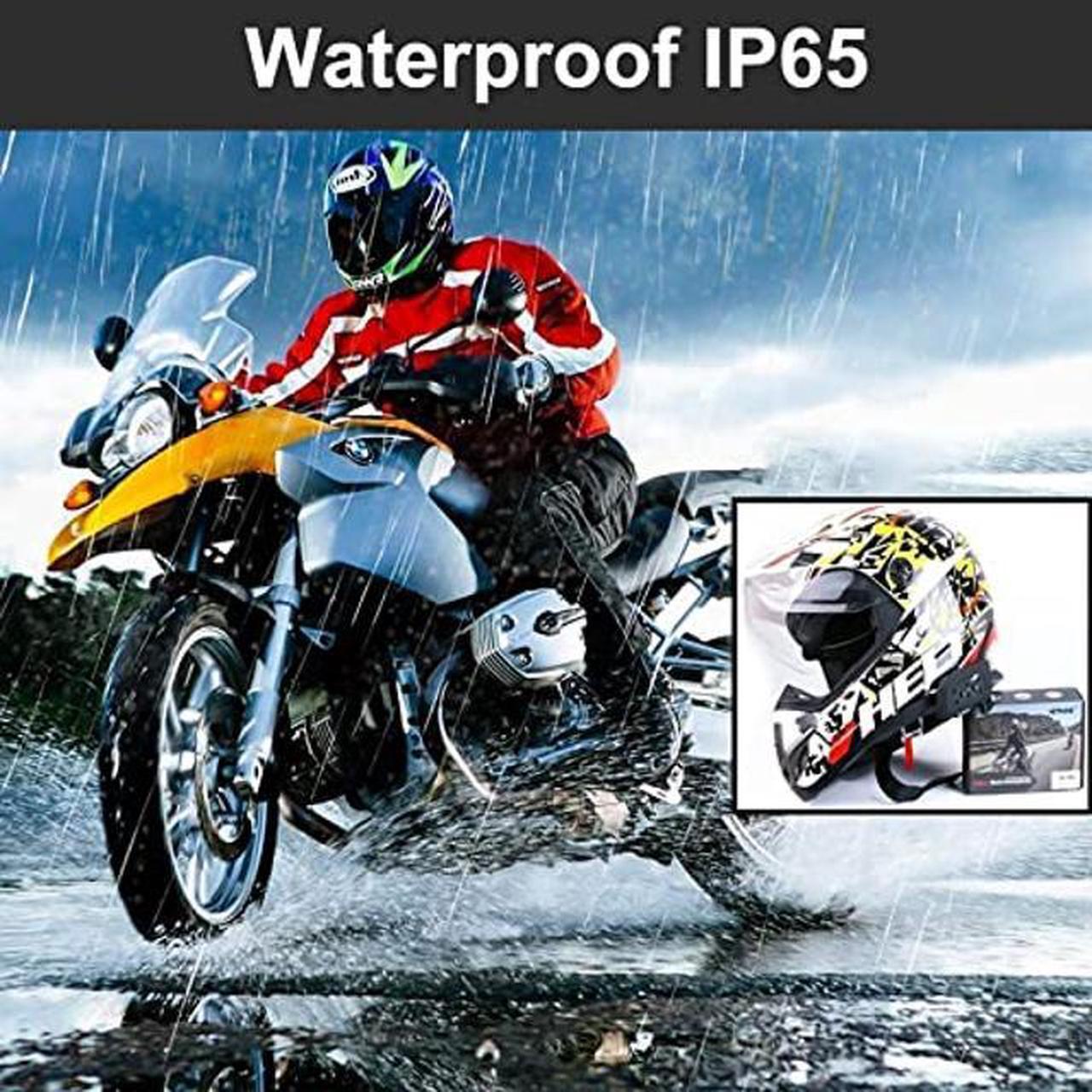 Alt view image 4 of 7 - Vnetphone Motorcycle V6 Bluetooth Intercom 1200M Full Duplex Motorbike Snowmobile Helmet Skiing Communication Interphone Headset Waterproof 6 Riders(Single)