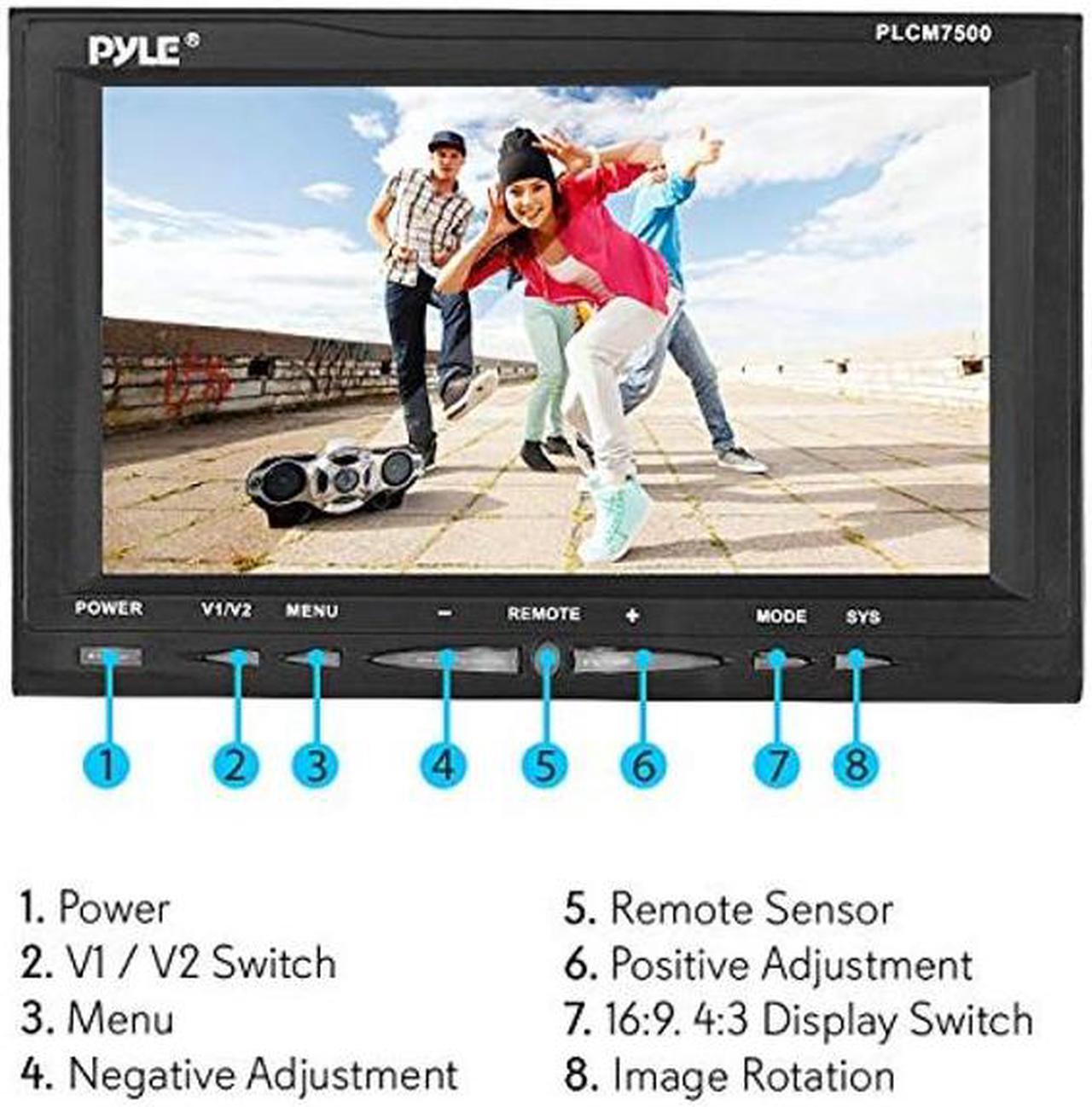 Alt view image 3 of 5 - PYLE Vehicle Backup Camera for Car, 7 inch Monitor Reverse Camera, Stable Back Up Camera Systems for Car, rv License Plate Camera, Water Proof Night Vision, Rear View Camera Truck Camera