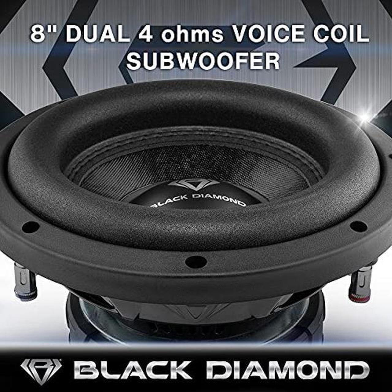 Alt view image 3 of 5 - Black Diamond DIA-8D4 Car Subwoofer 8" 400W Max Power, 200W RMS, Dual 4 Ohms, DVC (1 Speaker)