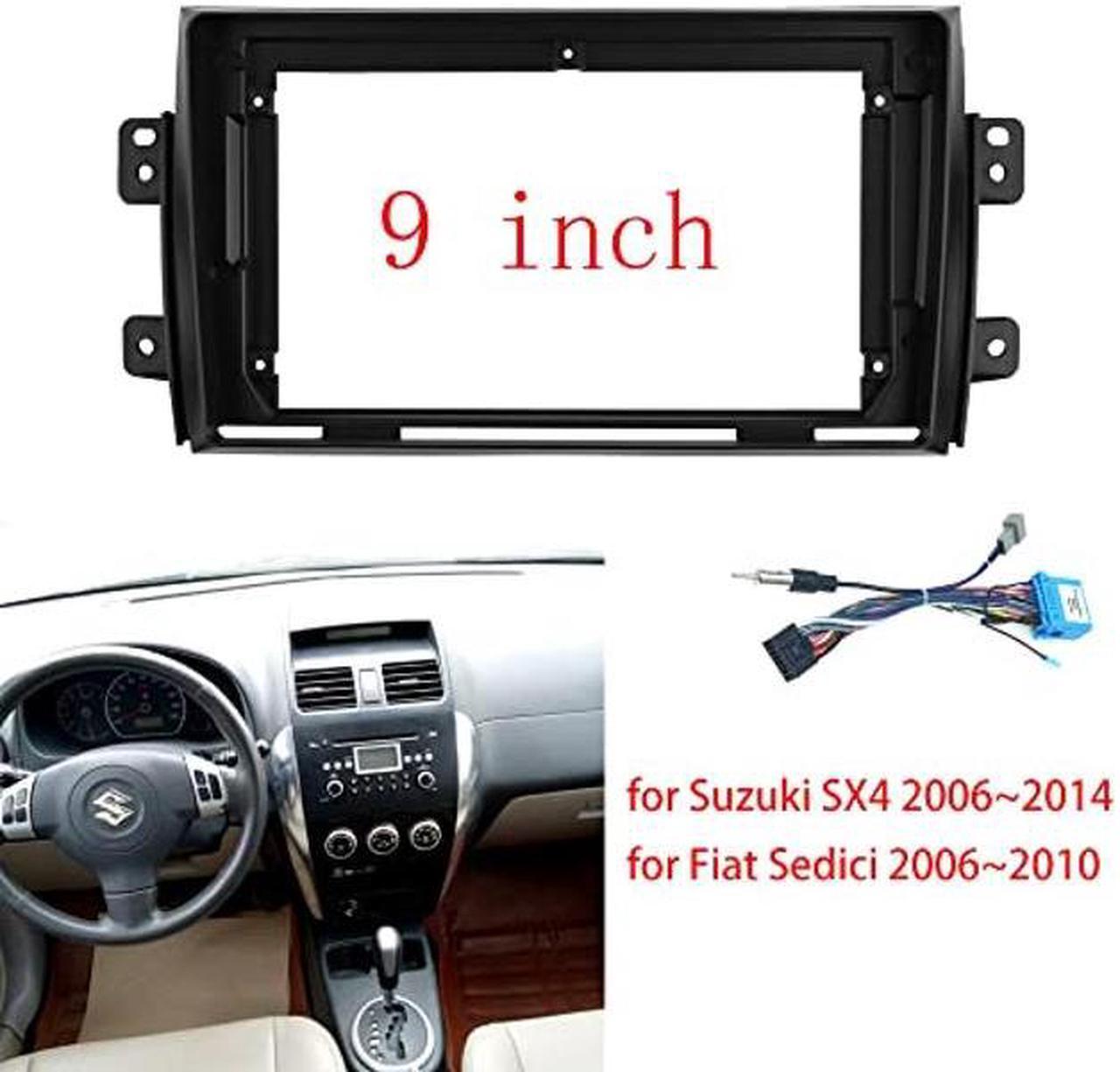 Alt view image 2 of 3 - 9'' Car Radio Stereo Fascia Frame Panel Trim with Power Harness Loom for 9'' inch Car Radio Stereo Frame Fascia Panel for Suzuki SX4 2006~14 Fiat sedici