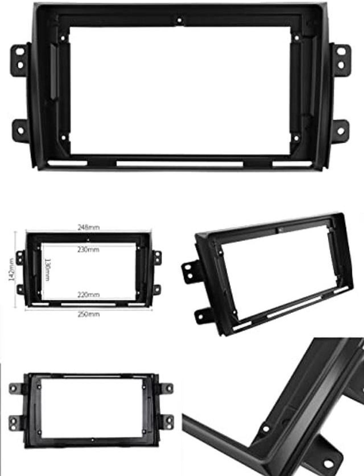 Alt view image 3 of 3 - 9'' Car Radio Stereo Fascia Frame Panel Trim with Power Harness Loom for 9'' inch Car Radio Stereo Frame Fascia Panel for Suzuki SX4 2006~14 Fiat sedici