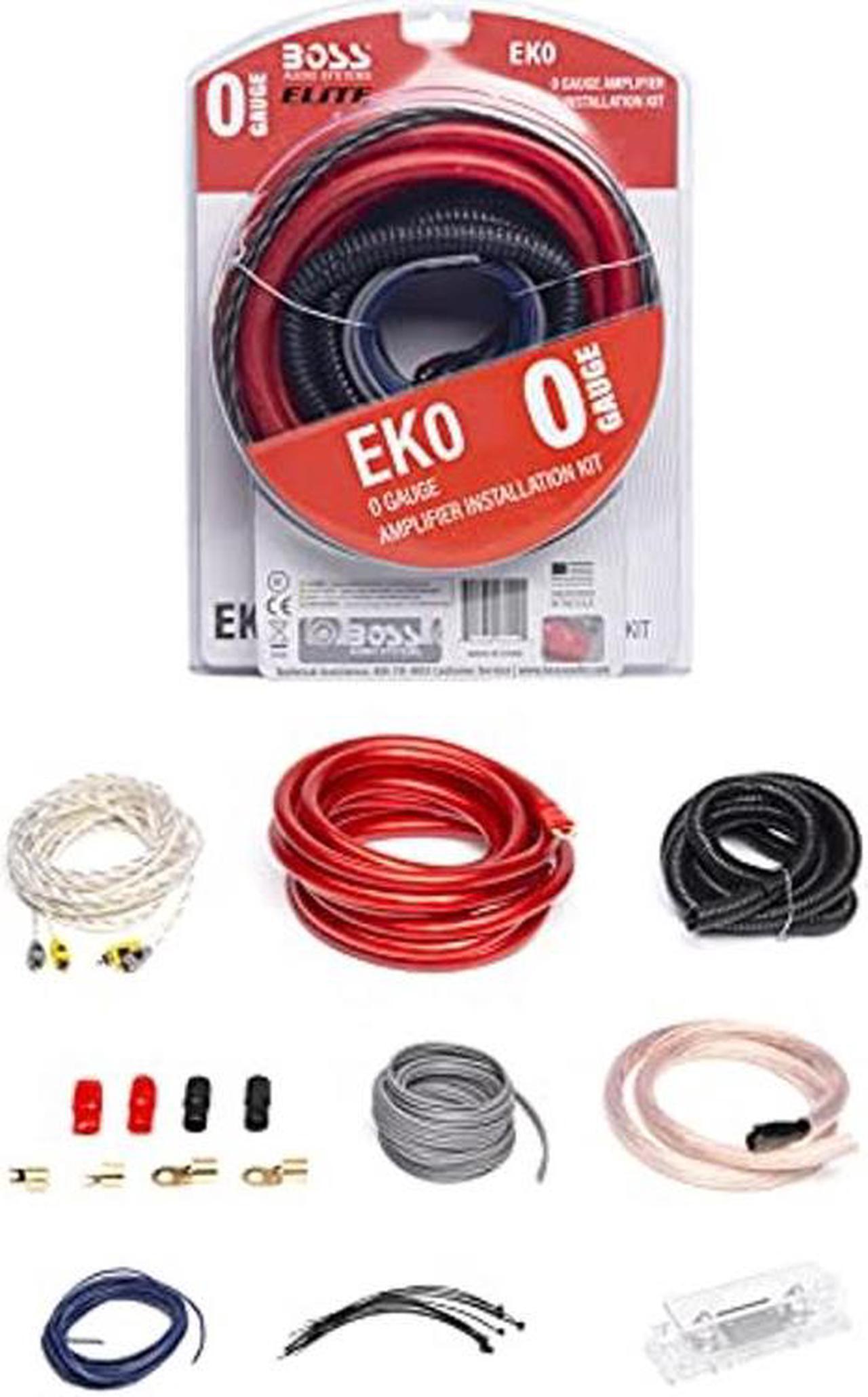 Main image of BOSS Audio Systems EK0 0 Gauge Amp Installation Wiring Kit - A Car Amplifier Wiring Kit Makes Wire Connections and Brings Power to Your Radio, Subwoofers and Speakers