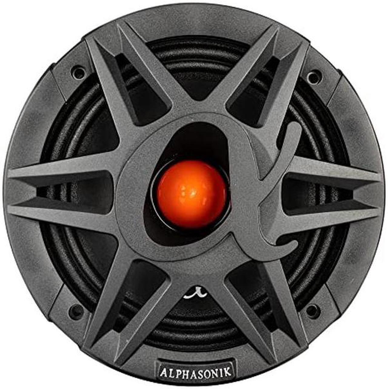 Alt view image 2 of 5 - Alphasonik 1 Pair of MPRO654 Mayhem PRO Series 6.5" 1400 Watts Max 350 Watts RMS Mid-Range Car Audio Speaker 4-Ohm Grille, Cast Basket, Cloth Surround, Non Pressed Paper Cone, Neodymium Magnet