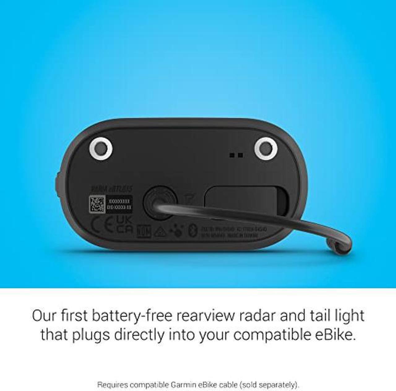 Alt view image 3 of 5 - Garmin Varia eRTL615, Rearview Radar and Tail Light, Powered by Your Compatible eBike, Visibility up to 1 Mile Away