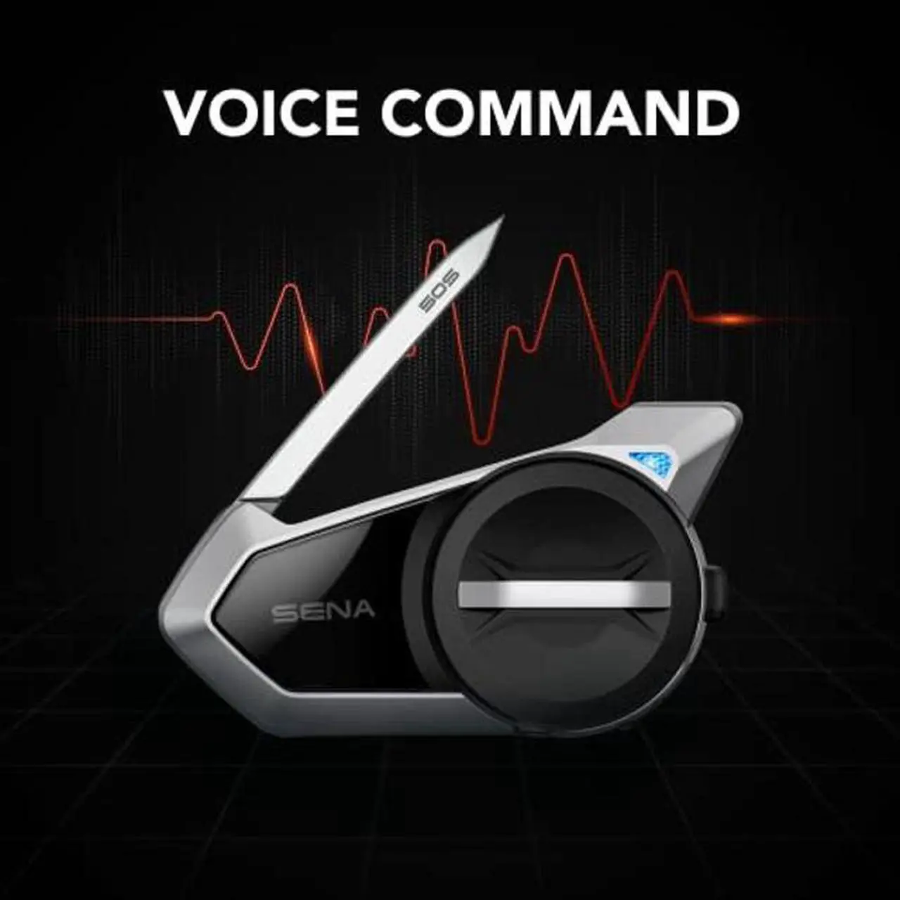 Alt view image 3 of 5 - Sena 50S Motorcycle Jog Dial Communication Bluetooth Headset w/Sound by Harman Kardon Integrated Mesh Intercom System Premium Microphone & Speakers, Dual Pack