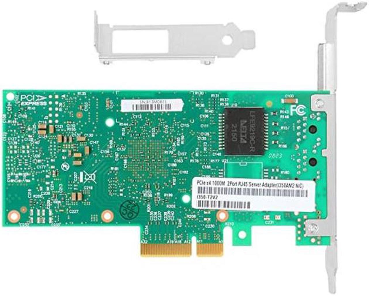 Alt view image 4 of 5 - Vogzone for Intel I350-T2 NIC 1G 1000Mbps Gigabit Ethernet Converged Network Adapter Dual RJ45 Port PCIe 2.0 x4 GbE Network Card with Intel I350AM2 Chipset for Windows/Windows Server/Linux