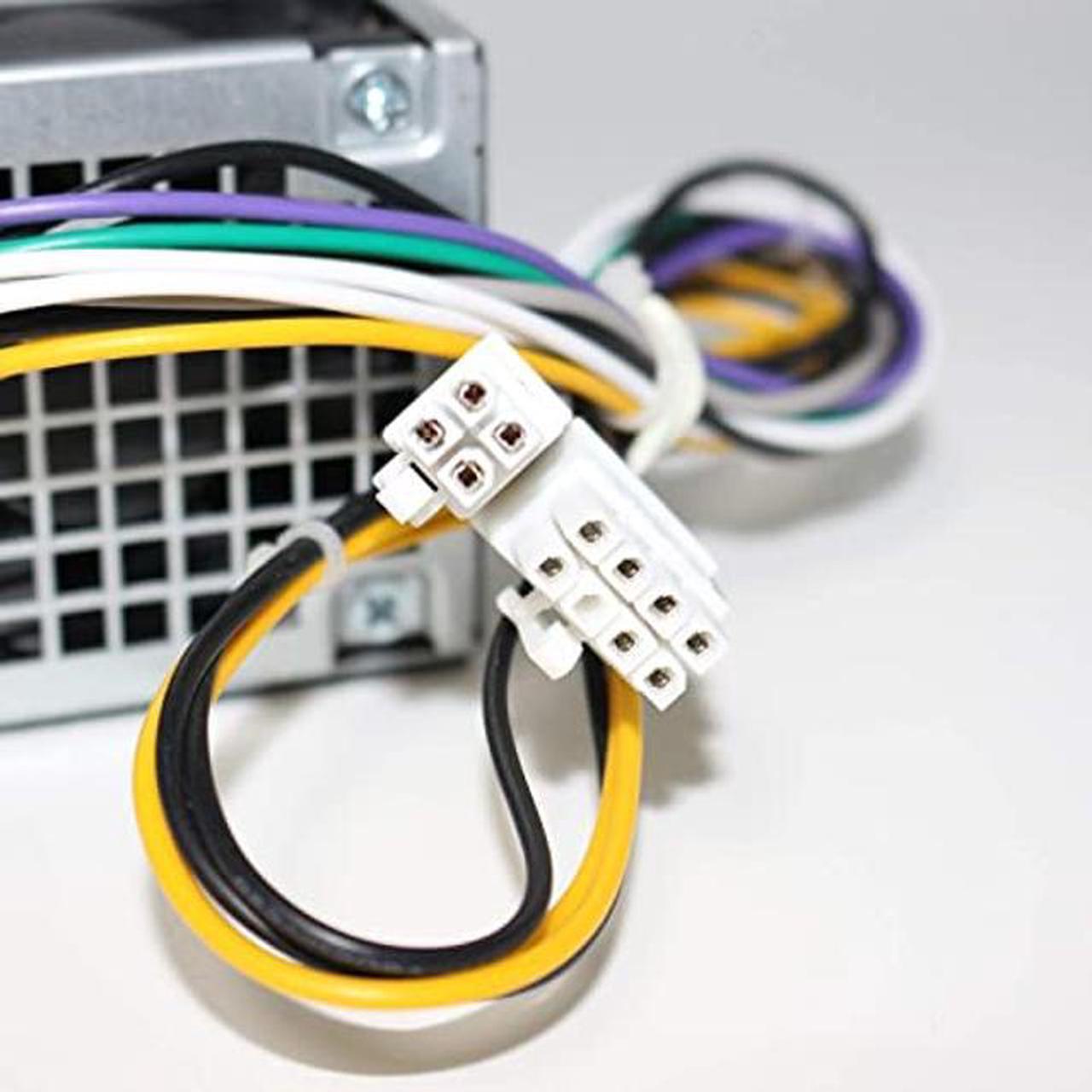 Alt view image 4 of 5 - Upgraded 240W 3650 Power Supply Replacement for Dell Optiplex 3650 7040 3040 3656 5040 (SFF)B240NM-00 HU240AM-00 AC240EM-00 P/N: 4GTN5 4R1KT D7GX8 HGRMH 2P1RD H62JR 3RK5T 6WX7D 0M1C3(8+4PIN Connector)
