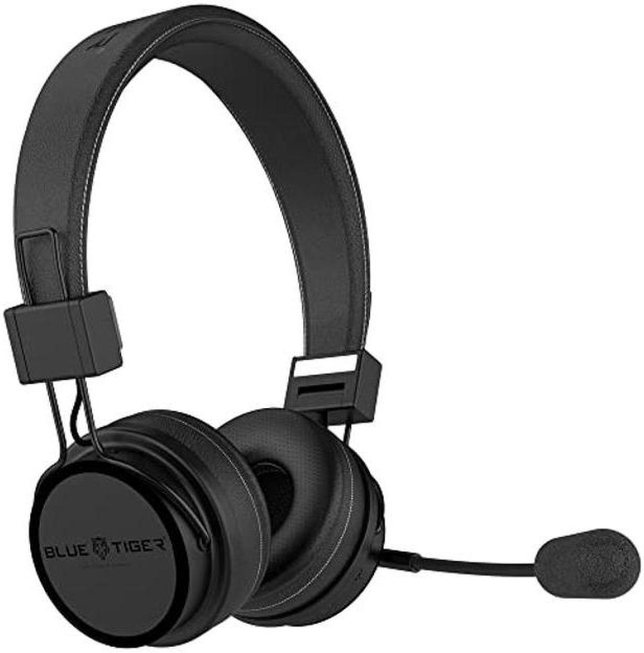 Main image of Blue Tiger Premium Elite Ultimate Single and Dual Ear 2-in-1 Bluetooth Headset - Professional Noise Cancellation Head Set with Microphone - USB-C Fast Charge & Long Battery Life