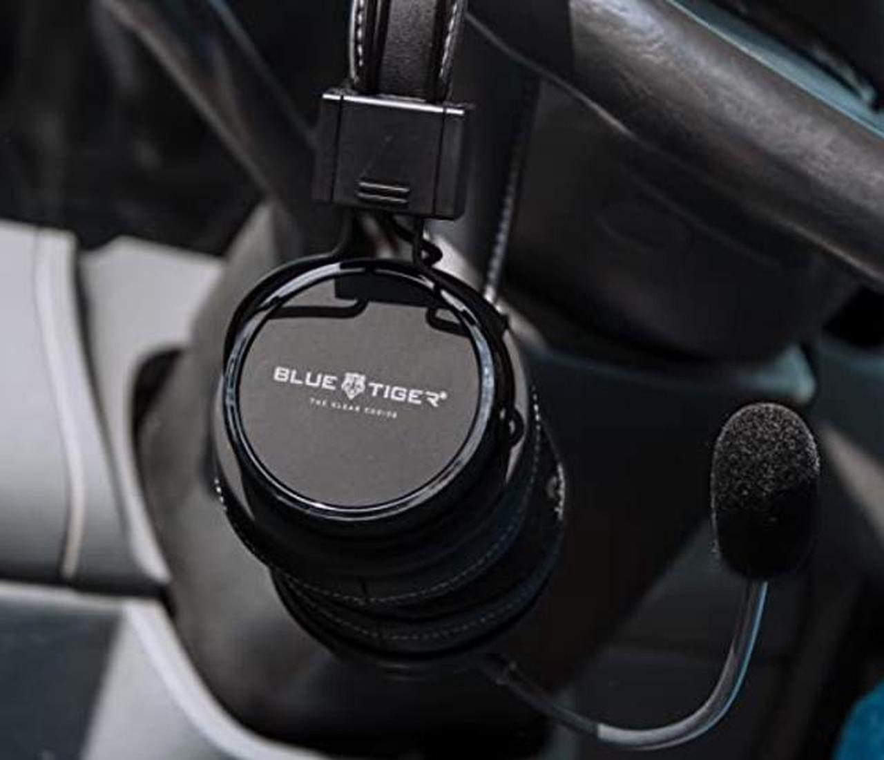 Alt view image 5 of 5 - Blue Tiger Premium Elite Ultimate Single and Dual Ear 2-in-1 Bluetooth Headset - Professional Noise Cancellation Head Set with Microphone - USB-C Fast Charge & Long Battery Life