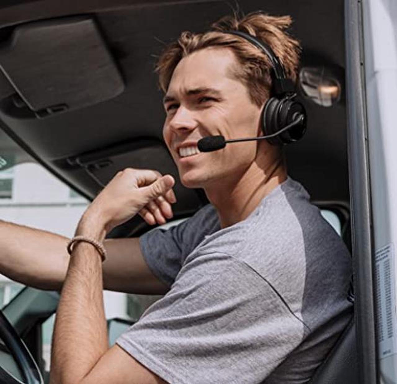 Alt view image 4 of 5 - Blue Tiger Premium Elite Ultimate Single and Dual Ear 2-in-1 Bluetooth Headset - Professional Noise Cancellation Head Set with Microphone - USB-C Fast Charge & Long Battery Life