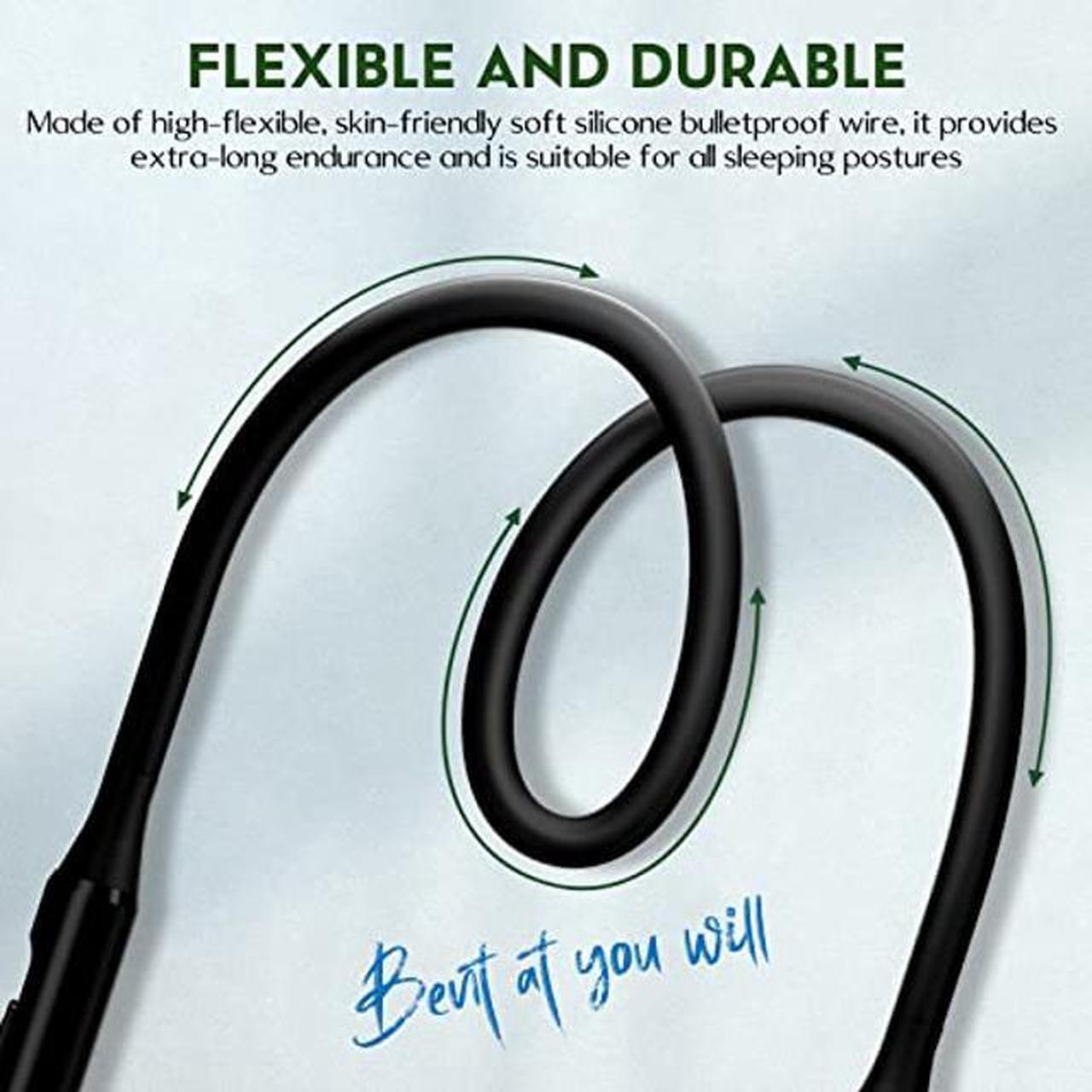 Alt view image 5 of 5 - Hearprotek Wireless Lightweight Sleeping Headphones, Neckband Bluetooth 5.2 Wireless Sleep in-Ear Earbuds, Ultra Soft Portable Sleep Headphones for Side Sleepers, Working, Relaxing, Meditating