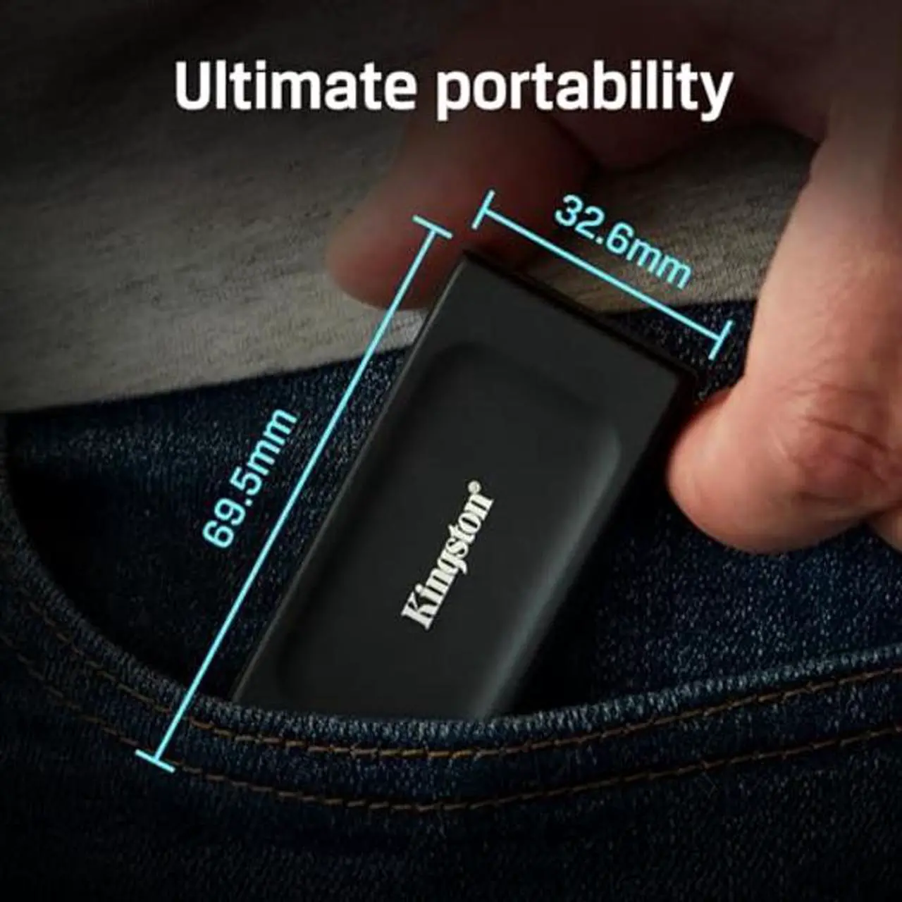 Alt view image 2 of 5 - Kingston XS1000 2TB SSD | Pocket-Sized | USB 3.2 Gen 2 | External Solid State Drive | Up to 1050MB/s | SXS1000/2000G
