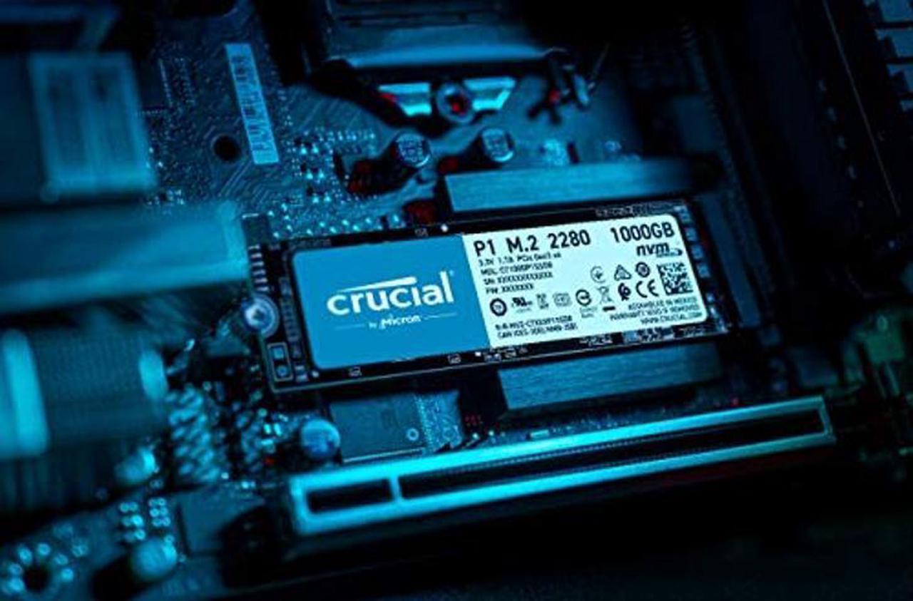 Alt view image 4 of 5 - Crucial P1 1TB 3D NAND NVMe PCIe Internal SSD, up to 2000MB/s - CT1000P1SSD8