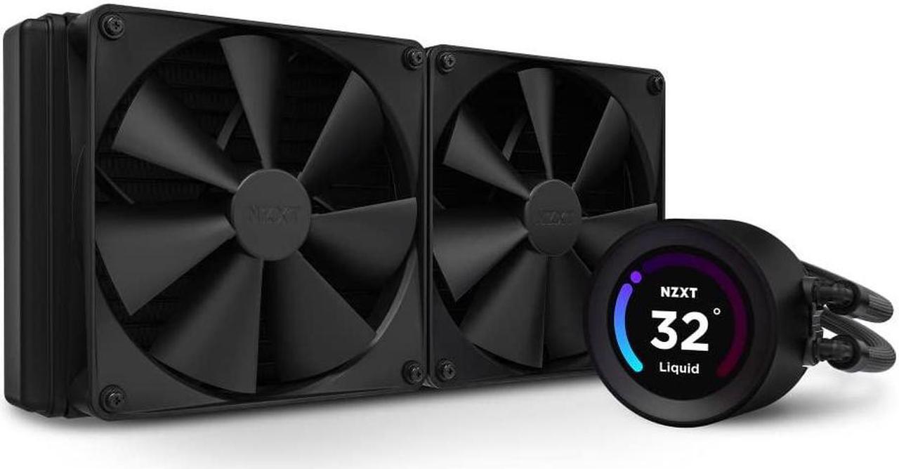 Main image of NZXT Kraken 280mm AIO CPU Liquid Cooler with Customizable LCD Display, High-Performance Pump, and 2x F140P Fans