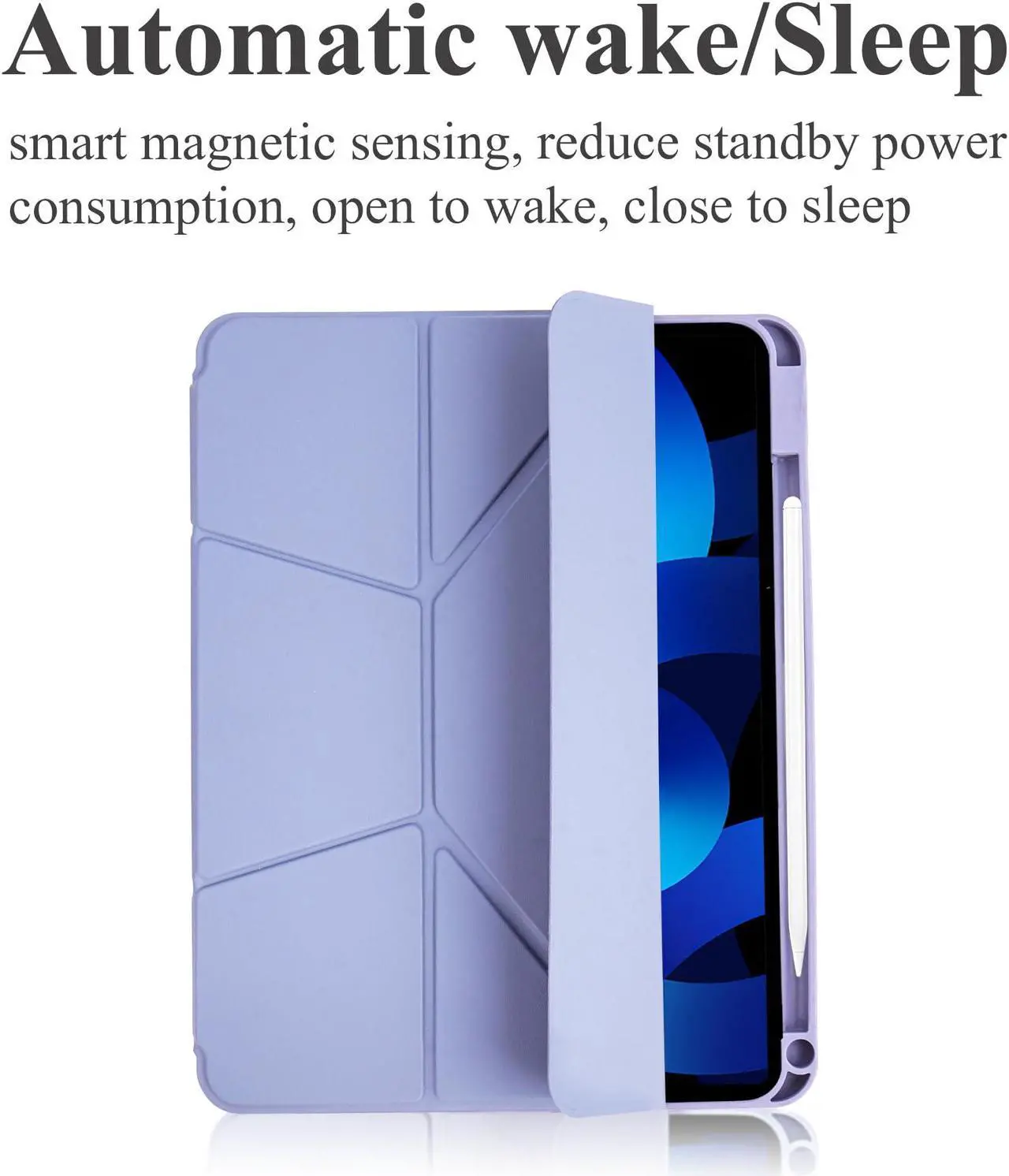 Alt view image 4 of 5 - Hennaja Rotating Case for ipad Pro 11'' (1st/2nd/3rd/4th Gen), ipad Air (4th/5th Gen) Case, Dechable ipad Case with Foldable Magnetic Stand, Auto Sleep/Wake(1-Blue)
