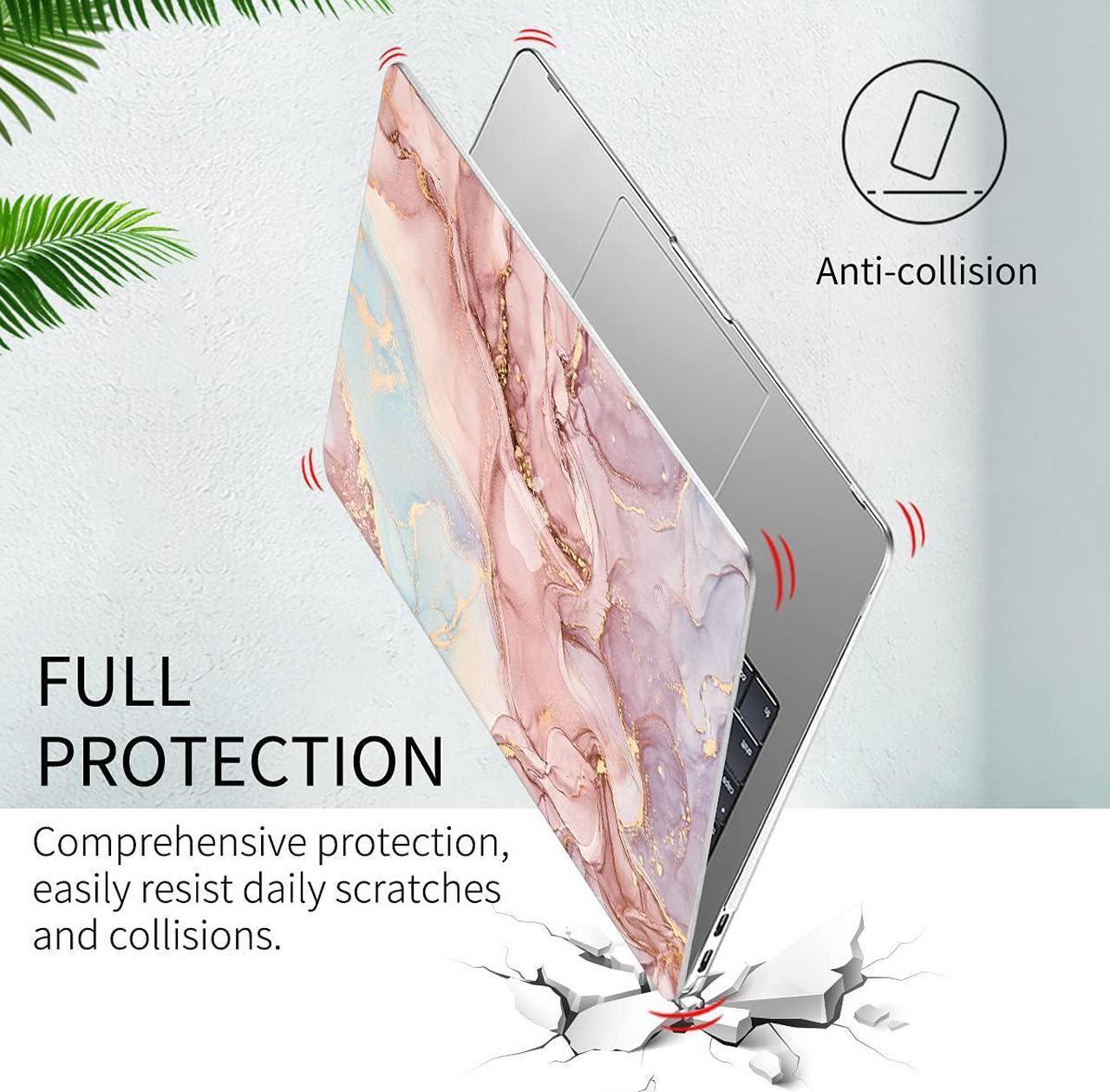 Alt view image 2 of 5 - Watbro Compatible with MacBook Air 13 Inch Laptop Case 2020 2019 2018 Release A2337 M1/A2179/A1932,Colorful Marble Case with Keyboard Cover Skin for MacBook Air 2020 with Touch ID
