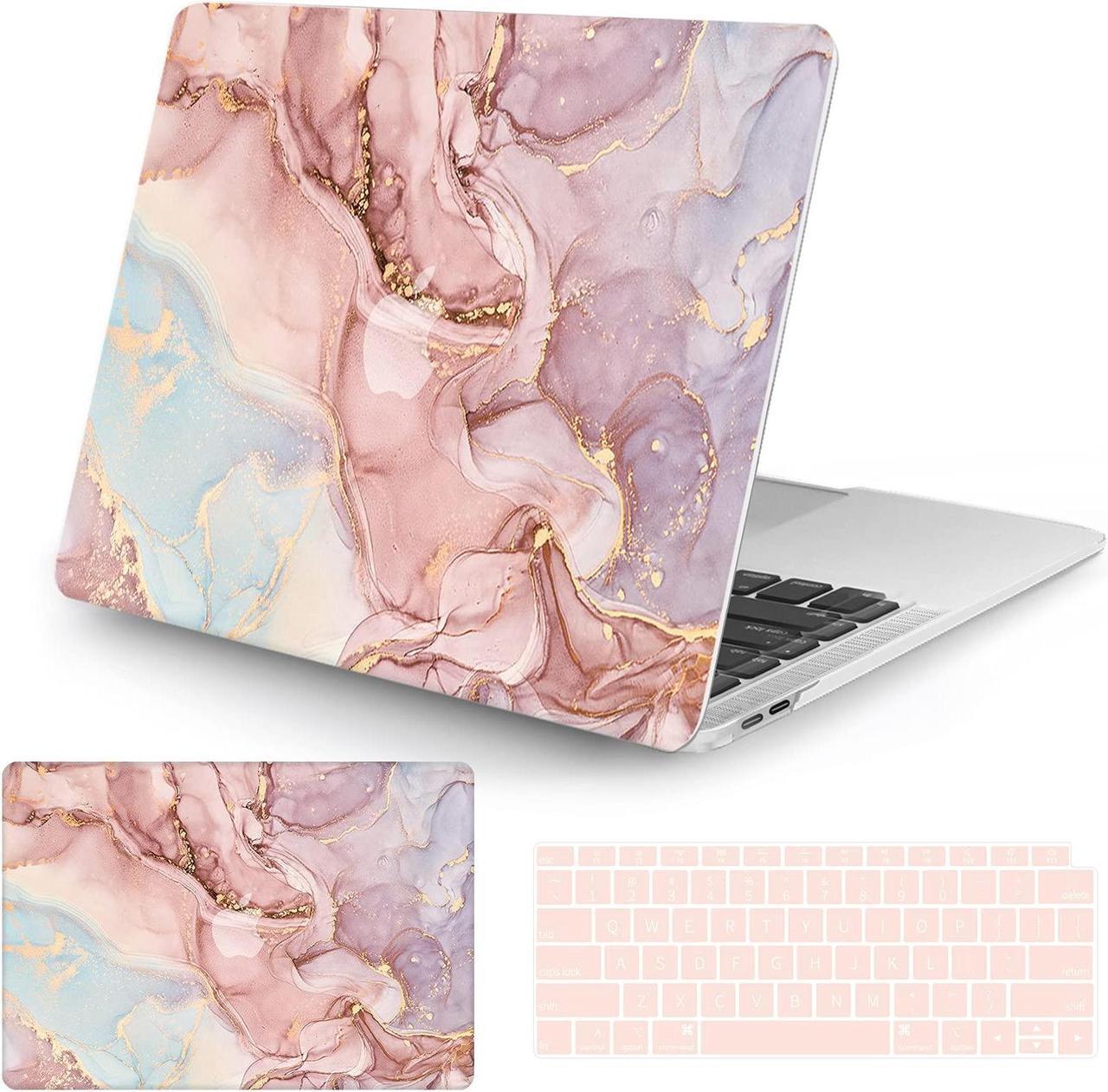 Main image of Watbro Compatible with MacBook Air 13 Inch Laptop Case 2020 2019 2018 Release A2337 M1/A2179/A1932,Colorful Marble Case with Keyboard Cover Skin for MacBook Air 2020 with Touch ID