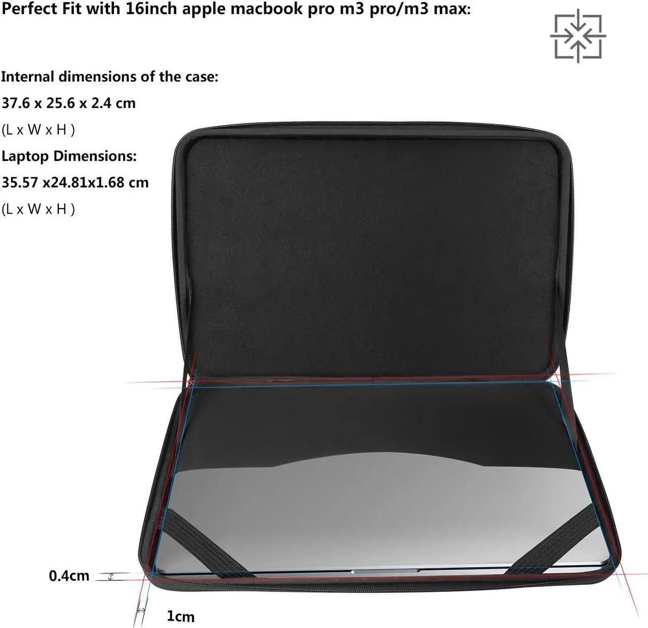 Alt view image 2 of 5 - Smatree Hard Laptop Sleeve Case for 16-inch ASUS V16 V3607, TUF Gaming A16 2024/2023, Dell Pro 16 Plus PB16250, GIGABYTE AERO X16 EG61H, AORUS Elite 16 AE6H/MASTER 16 AM6H