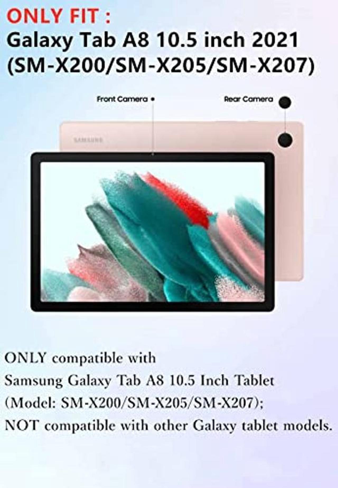 Alt view image 2 of 5 - Keyboard Case for Samsung Galaxy Tab A8 10.5 inch 2022 Touchpad Keyboard Cover with S Pen Holder Cute Round Key Detachable Color Keyboard (Purple)