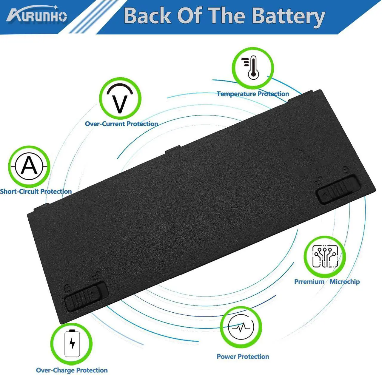 Alt view image 5 of 5 - AURUNHO NH50BAT-4 Laptop Battery Replacement for Gigabyte G5 KC KD GD MD Gigabyte G7 KC GD MD Clevo Hasee G7T-CU7NS G7M-CT7NK G8-CT7NK G9-CT7PK Series 14.6V 41Wh