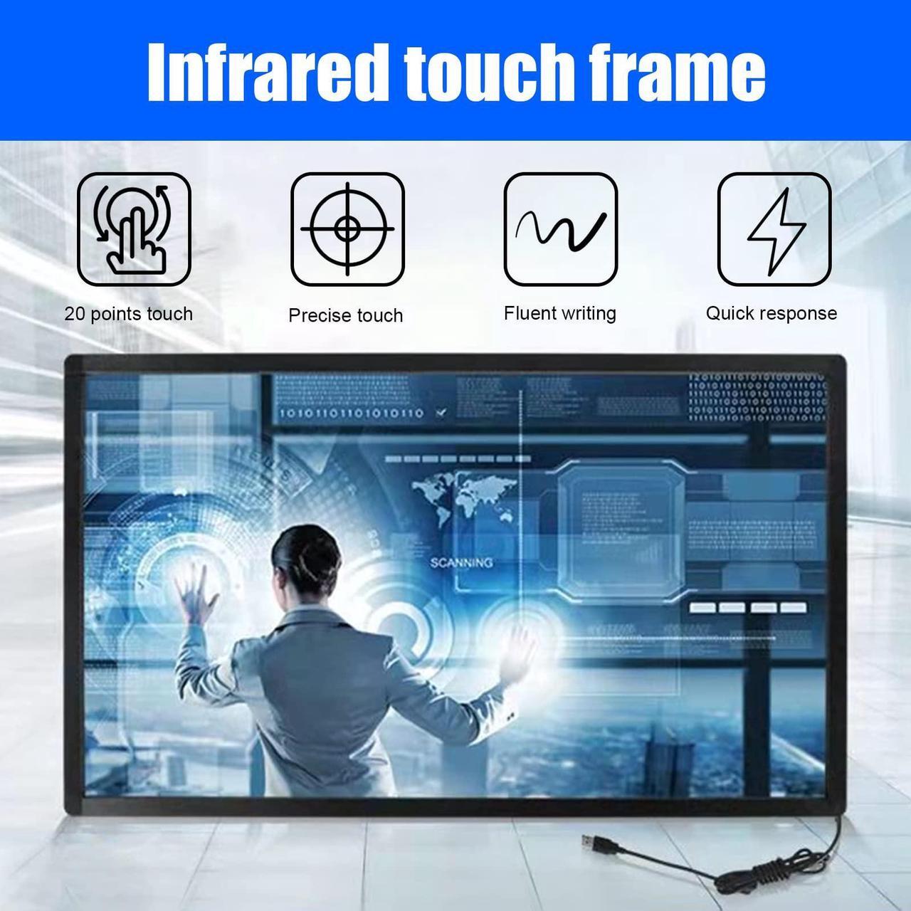 Alt view image 3 of 5 - SpecialTouch 65 Inch Infrared Touch Screen Frame 20 Points Interactive Ir Touch Panel Overlay Suitable for Touch Monitor TV Frame, Touch Whiteboard