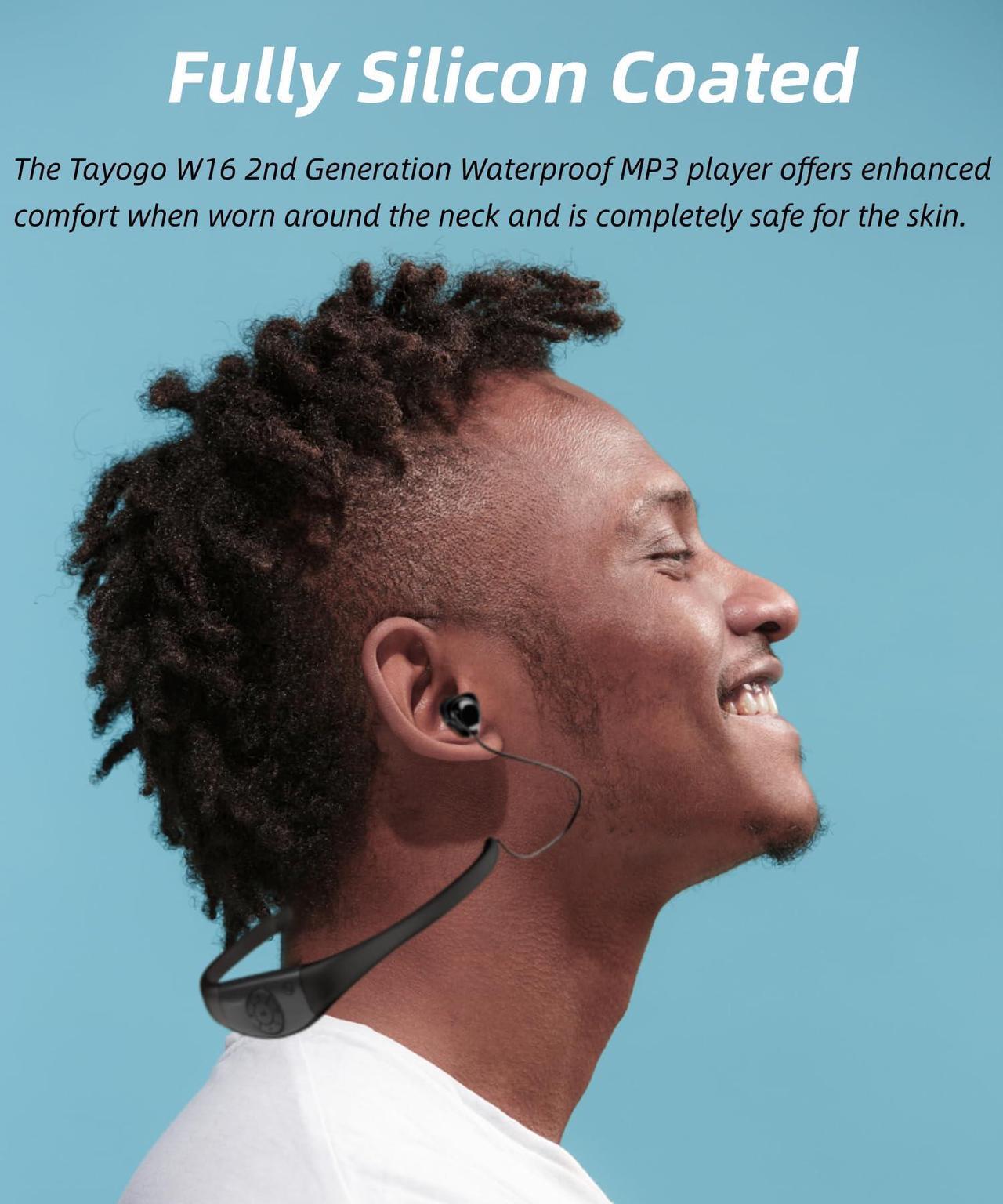 Alt view image 4 of 5 - Waterproof MP3 player for swimming, Waterproof Headphones,Swimming Headphones | 8GB Memory, 20H Playing Time, Waterproof Swimming Underwater 3 Meters, IPX8 Certified, Shuffle/Order/Single Feature