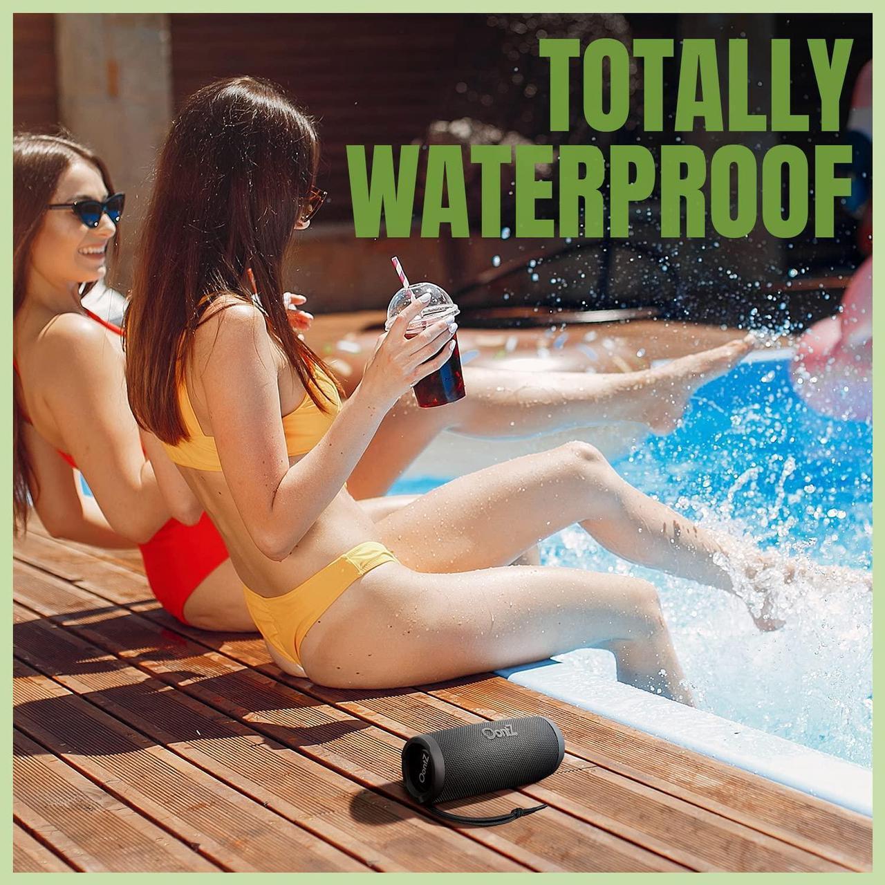 Alt view image 2 of 5 - OontZ Cylinder Bluetooth Speaker, Portable Wireless Bluetooth 5.0 Speaker, 14 Watts, up to 100 ft Bluetooth Range, IPX7 Waterproof Loud Portable Bluetooth Speaker