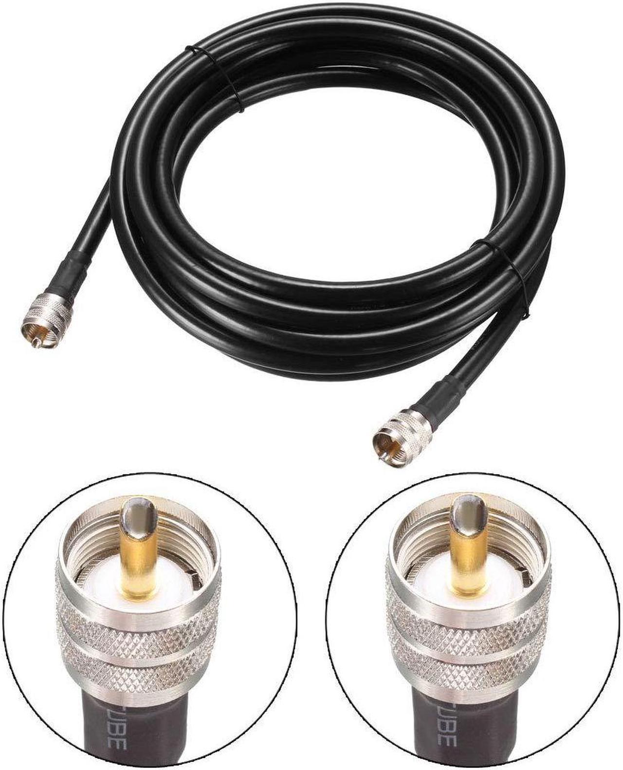 Alt view image 2 of 4 - uxcell UHF Male PL-259 to UHF Male PL-259 Low Loss RG213 Coax Jumper Cable 3.66M/12Ft
