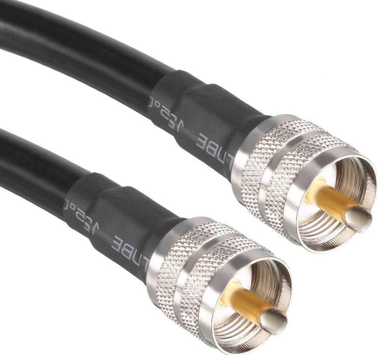 Alt view image 3 of 4 - uxcell UHF Male PL-259 to UHF Male PL-259 Low Loss RG213 Coax Jumper Cable 3.66M/12Ft