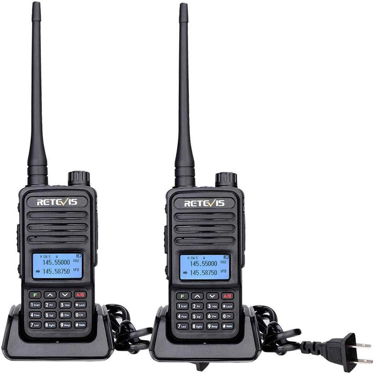 Main image of Retevis RT85 Walkie Talkies Long Range for Adults, Two Way Radios Long Range Rechargeable, High Power, Dual Band, 200 Channels, 1400 mAh Battery, Ham Radio for Camping Trekking Family (2 Pack)