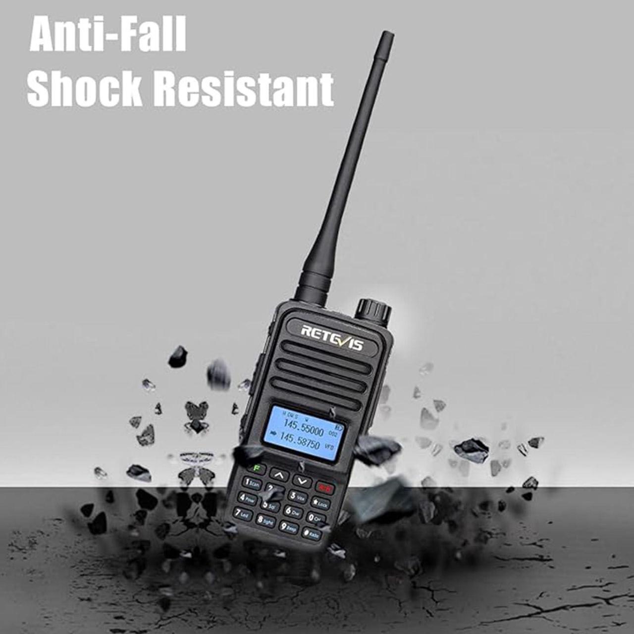 Alt view image 3 of 5 - Retevis RT85 Walkie Talkies Long Range for Adults, Two Way Radios Long Range Rechargeable, High Power, Dual Band, 200 Channels, 1400 mAh Battery, Ham Radio for Camping Trekking Family (2 Pack)