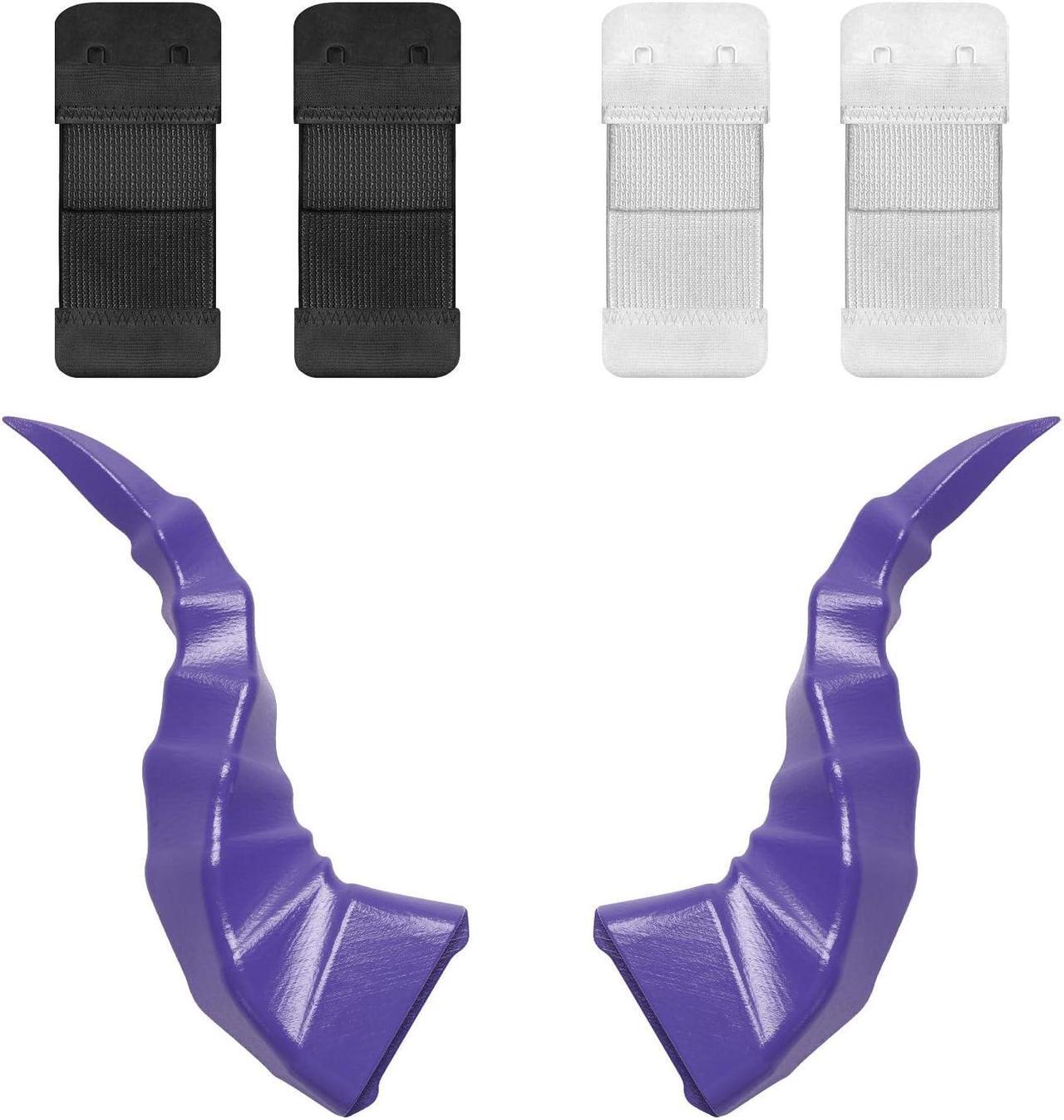 Alt view image 2 of 5 - Geekria 3D Demon Horns for Headphone, Devil Horns Headphone Accessories with Hook and Loop, Cosplay Ears Devil Attachment for Gamers and Streamers (1 Pair/Purple)