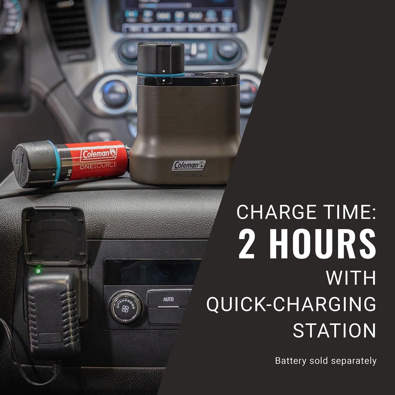 Alt view image 3 of 5 - Coleman Battery Charging Station One Source 2 Port Quick Charging Station