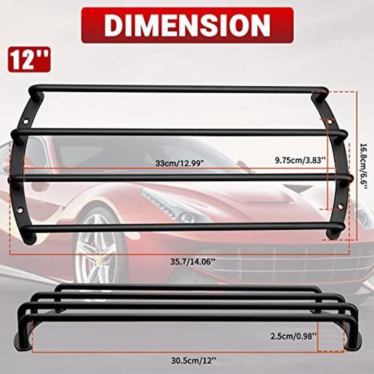 Alt view image 5 of 5 - AICARS 12'' Speaker Grill Cover 12 Inches Metal Car Speaker Subwoofer Grille Grill Cover 4 Bars- Pack of 2