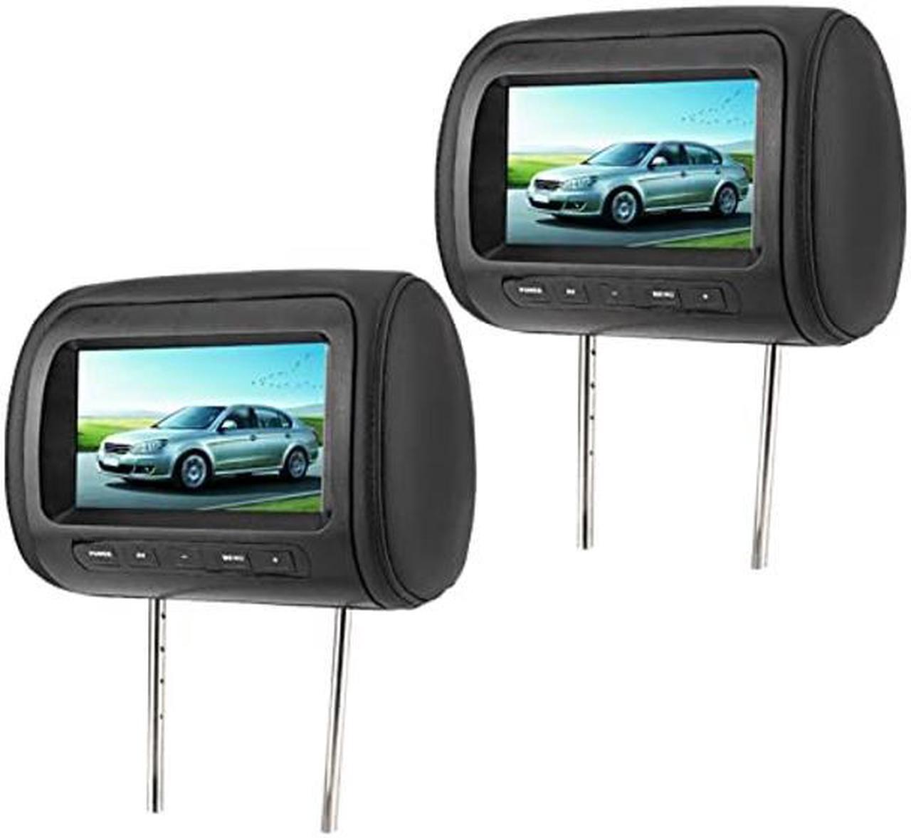 Main image of 2pcs 7 in Control Headrest LCD Video Monitor MP5 Display Black Dvd Player for Car,Car Tvs for Back for Seat 2 Set,Car Tv Headrest Monitor,Tv