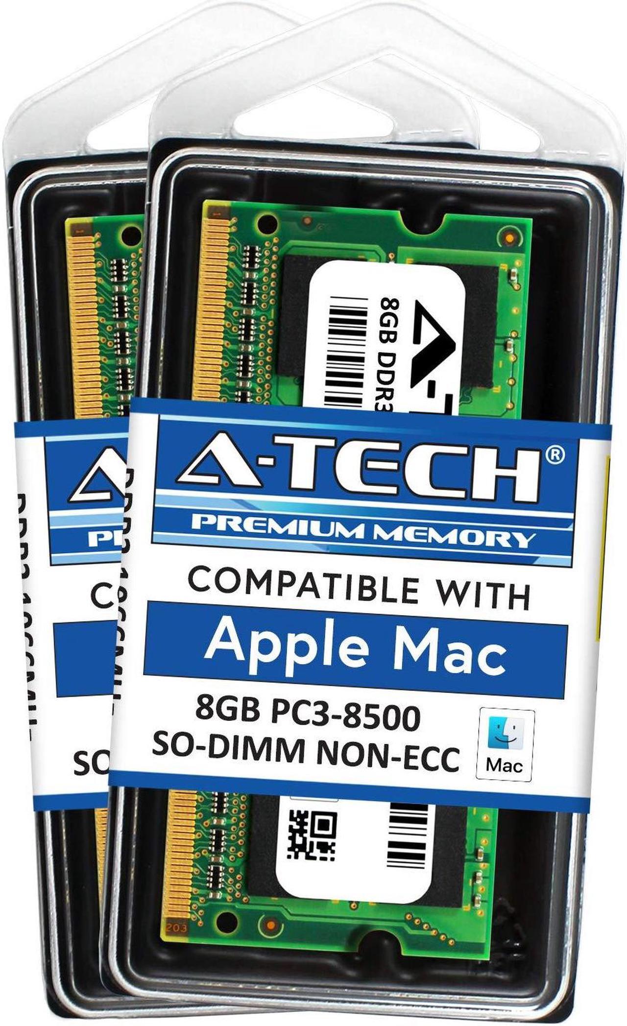 Main image of A-Tech 16GB Kit (2x8GB) RAM for Apple Mac mini Mid 2010 | DDR3 1066MHz / 1067MHz SODIMM PC3-8500 204-Pin Max Memory Upgrade