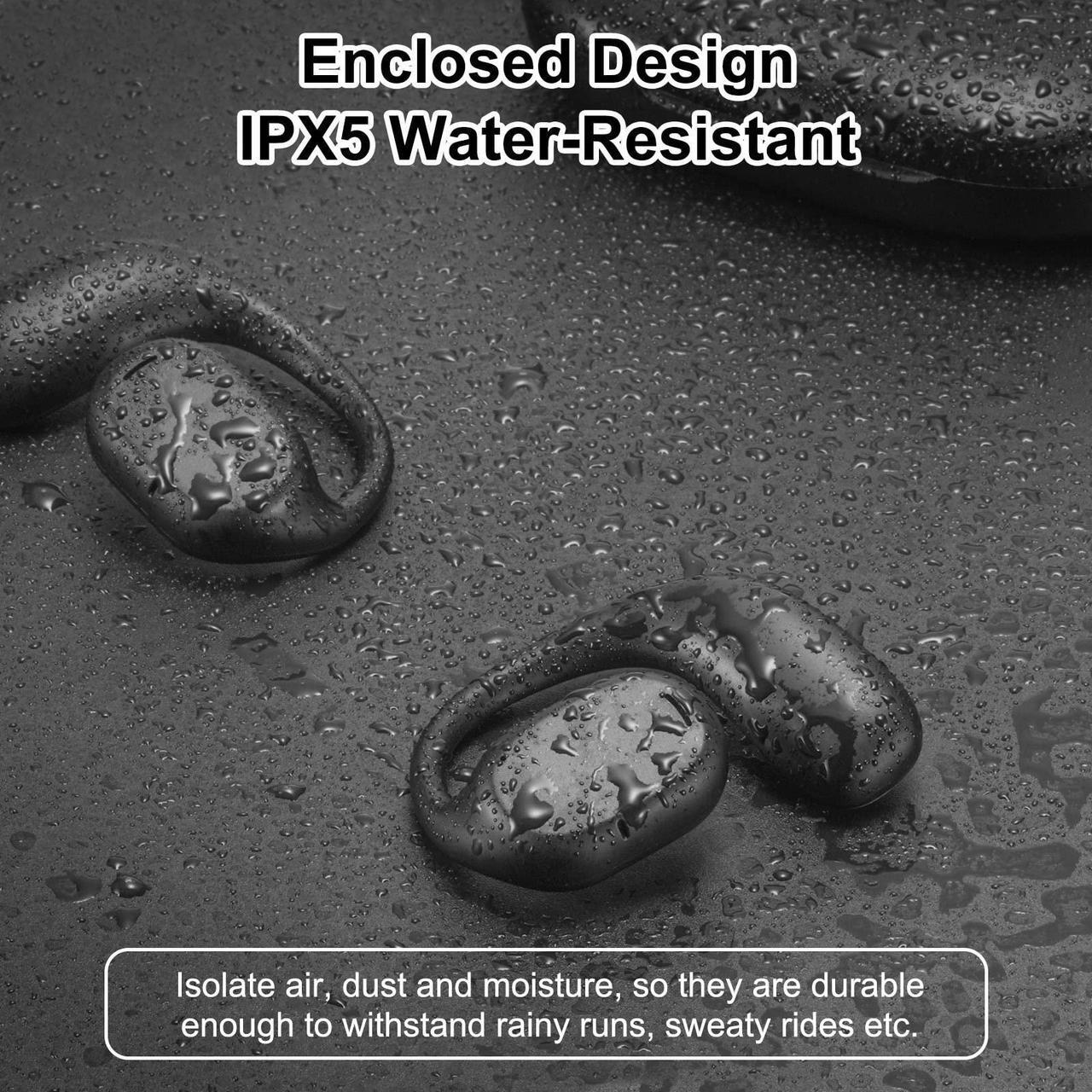 Alt view image 5 of 5 - ASIILOVI Open Ear Headphones VG332 2024 Version, Air Conduction Headphones Bluetooth 5.3 Touch Control Wireless Earbuds, Up to 16 Hours Playtime Earphones with Dual 16.2mm Dynamic Drivers