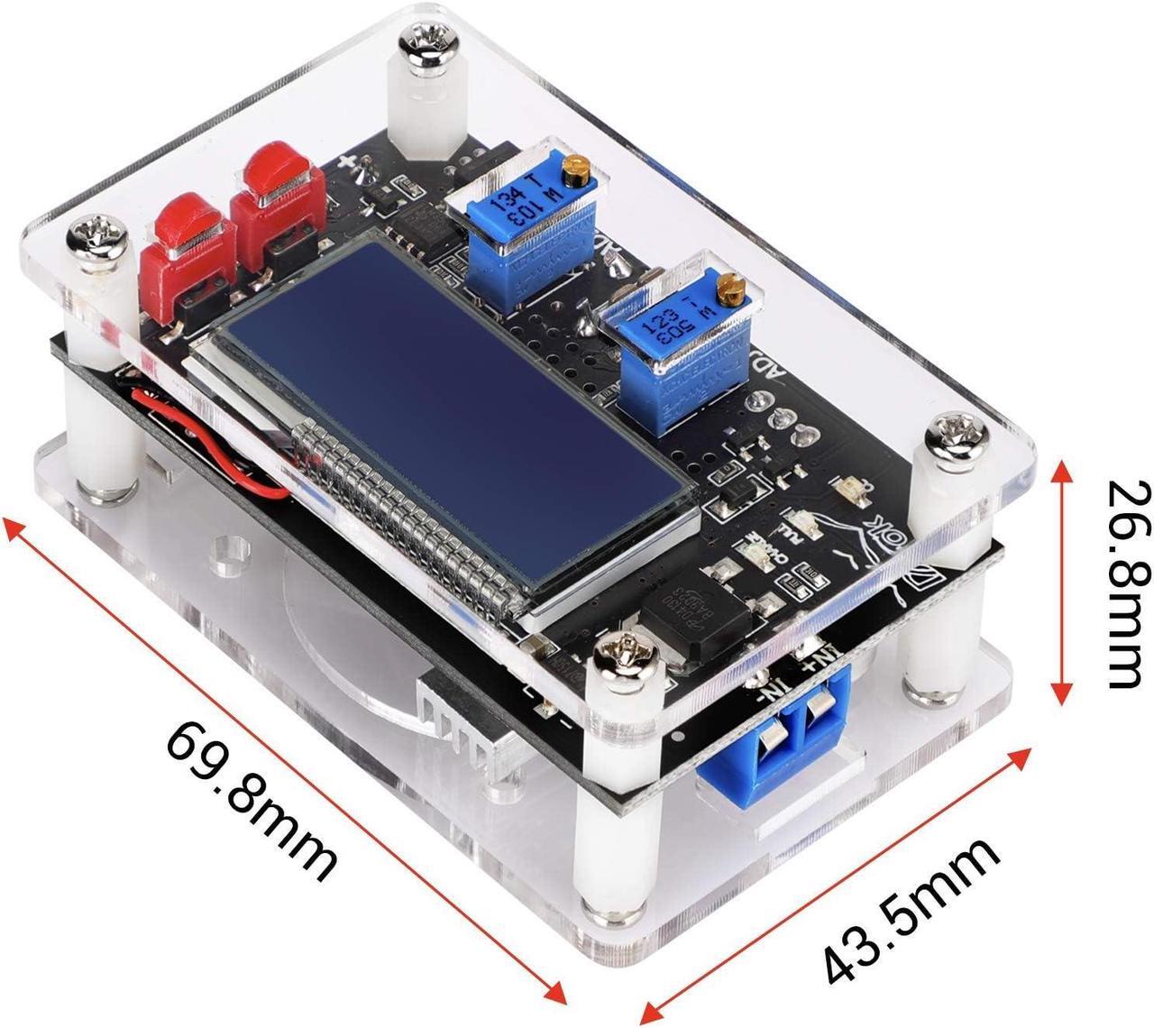 Alt view image 4 of 5 - DROK Adjustable Voltage Regulator, DC Buck Boost Converter 6-30V to 0.5-30V 4A 60W 5V 24V Voltage Converter, 12V Power Supply Step Up Step Down Transformer with USB Port Case LCD Display Volt Amp