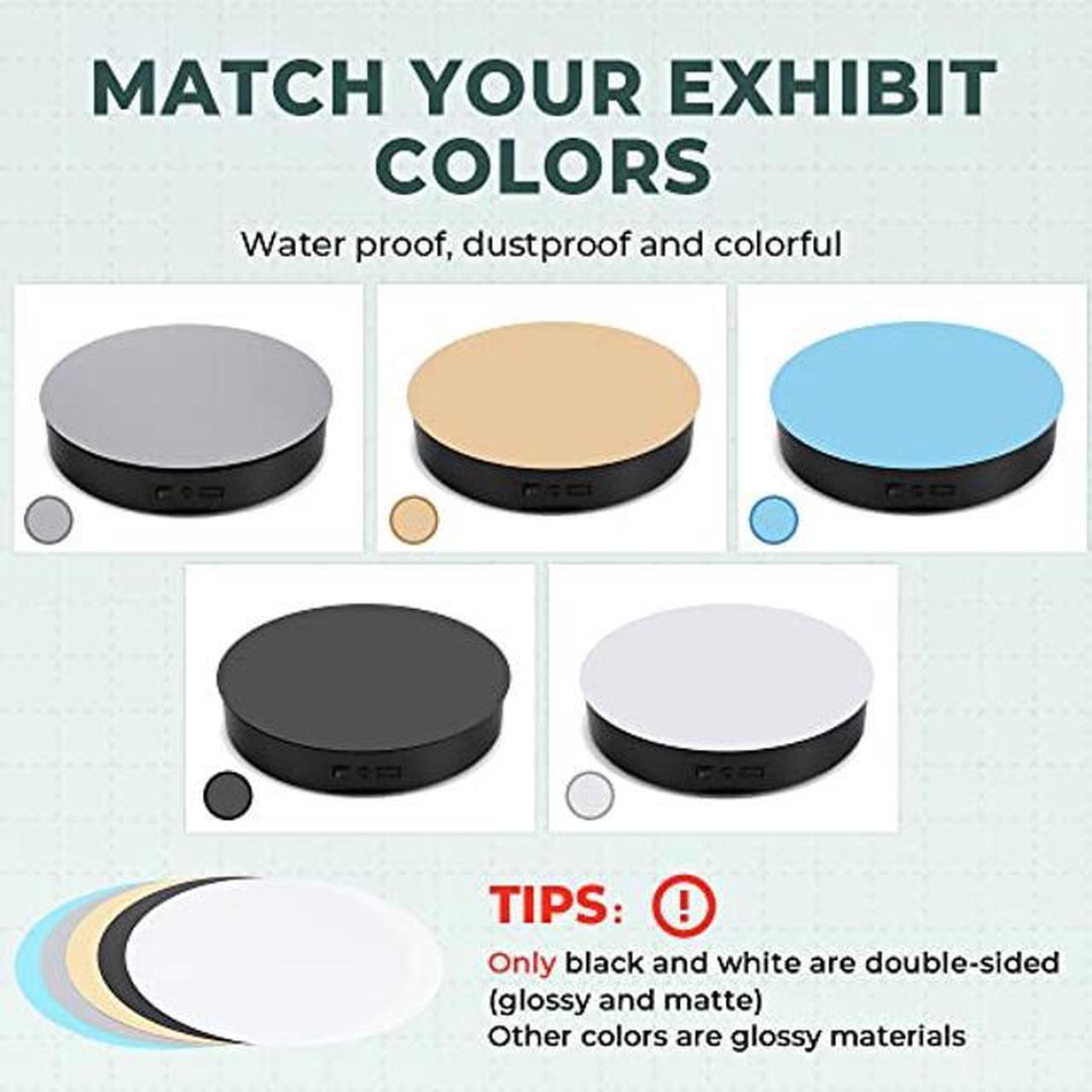Alt view image 5 of 5 - Flyrivergo Photography Turntable 13.7inch/110lb, Motorized Rotating Display Stand with Remote Control, 360 Degree Large Display Turntable for Photography, Video, Model, Cake, 3D Images