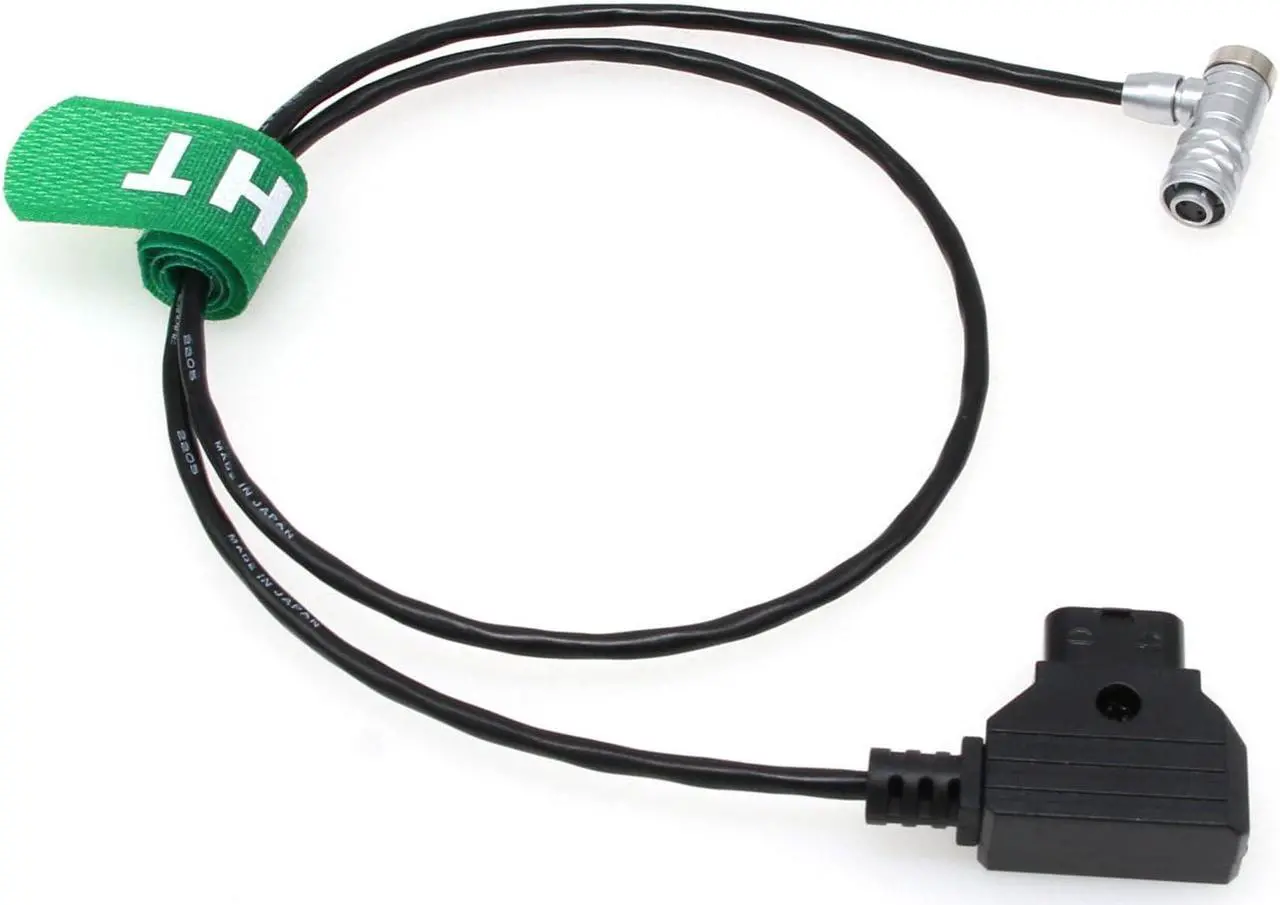 Alt view image 2 of 5 - HangTon Power Cable for Blackmagic BMCC 6K, Pocket Camera BMPCC 4K 6K 6K Pro, D-Tap to Right Angle 2-pin, 60cm