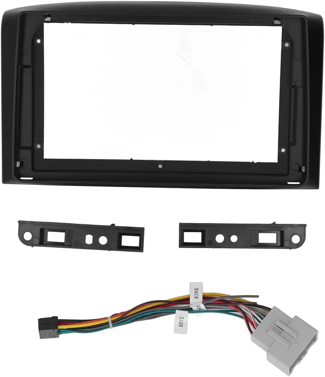 Main image of KIMISS Car Stereo Dash Radio Fascia Kit, Car Navigation Panel Frame Dashboard Kit ABS Plastic Seamless Replacement for Aveo 20072011