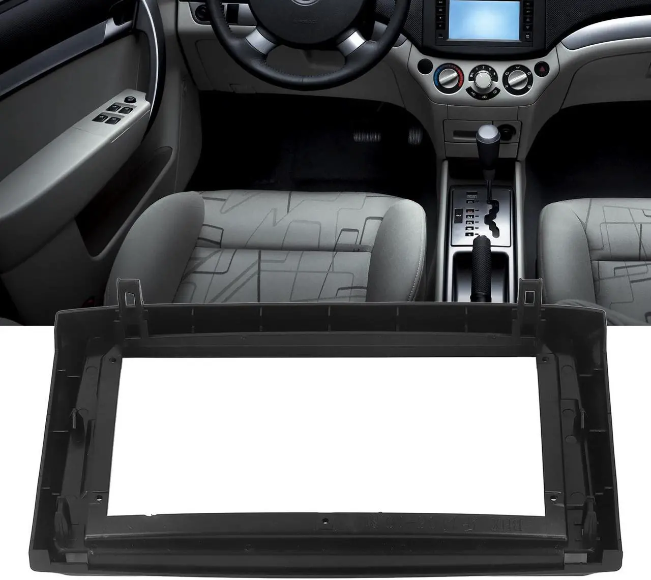 Alt view image 5 of 5 - KIMISS Car Stereo Dash Radio Fascia Kit, Car Navigation Panel Frame Dashboard Kit ABS Plastic Seamless Replacement for Aveo 20072011