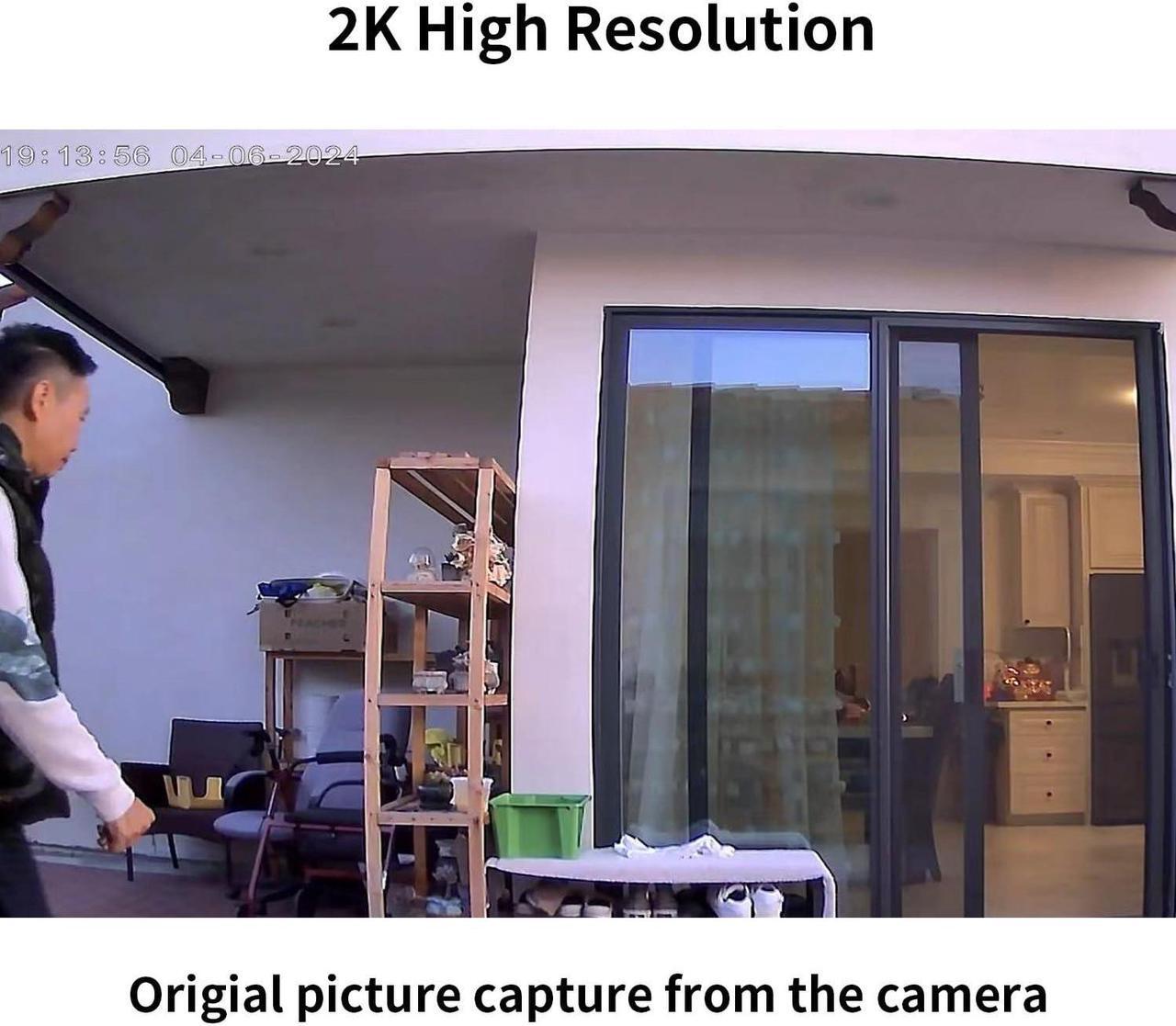 Alt view image 3 of 5 - LETSCEE Security Cameras Wireless Outdoor or Indoor,Alexa Cameras for Home Security Outside with Night vision,2-way audio,Motion Detection,SD/Cloud storage,Motion Zone,IP65 Weatherproof