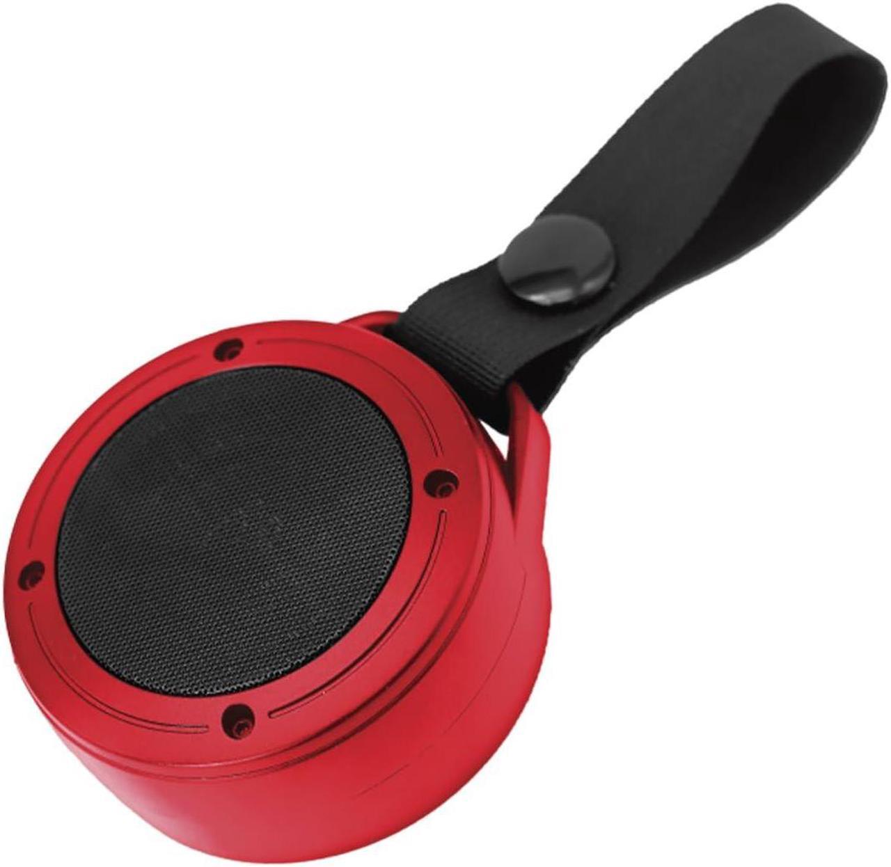 Alt view image 3 of 5 - Bluetooth Speaker IPX4 Water Resistant with Light - TWS Speakers Bluetooth Wireless with Built in Rechargeable Battery - Portable Speaker Included Micro USB Cable with Hanging Strap (Red)