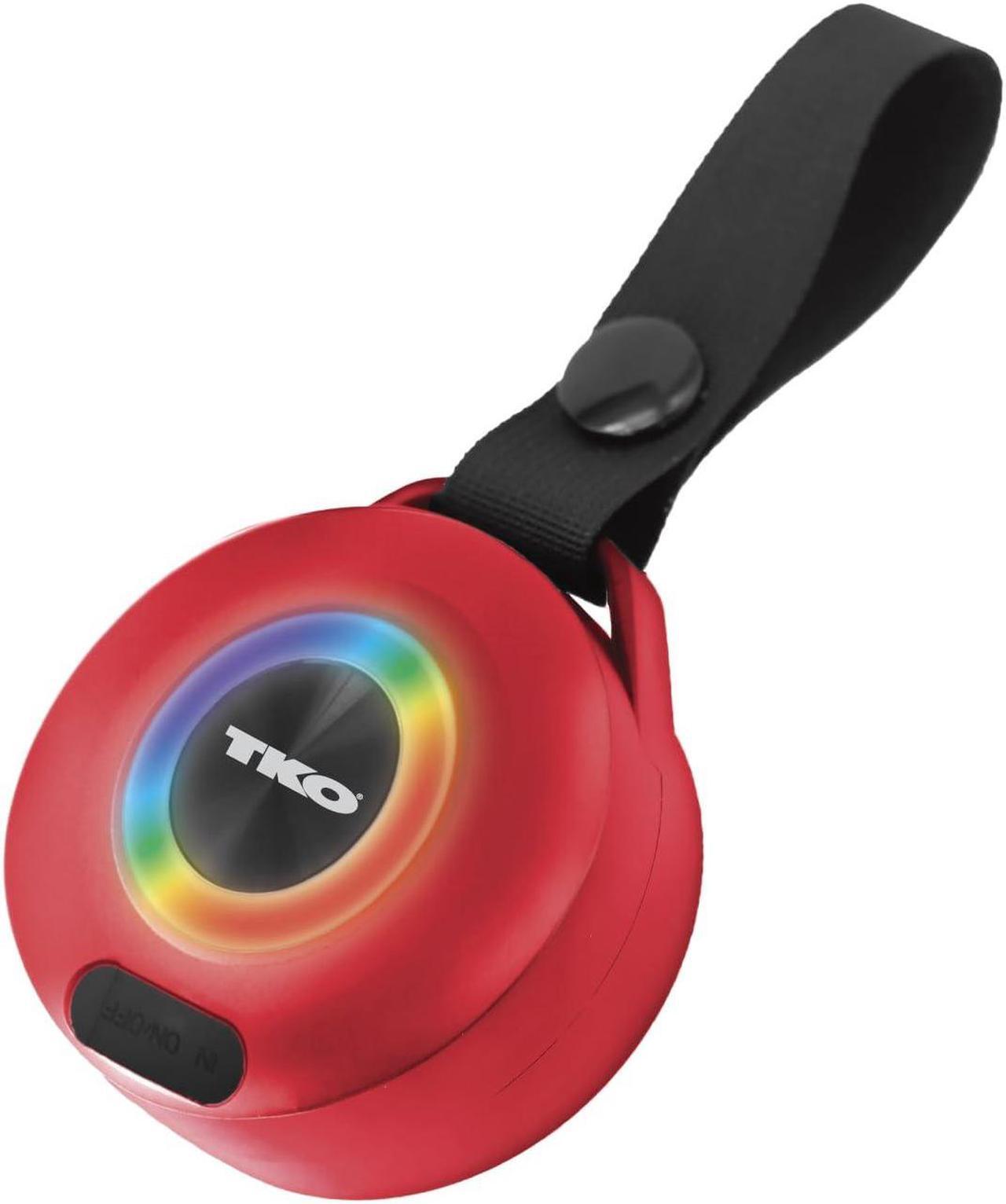 Alt view image 4 of 5 - Bluetooth Speaker IPX4 Water Resistant with Light - TWS Speakers Bluetooth Wireless with Built in Rechargeable Battery - Portable Speaker Included Micro USB Cable with Hanging Strap (Red)