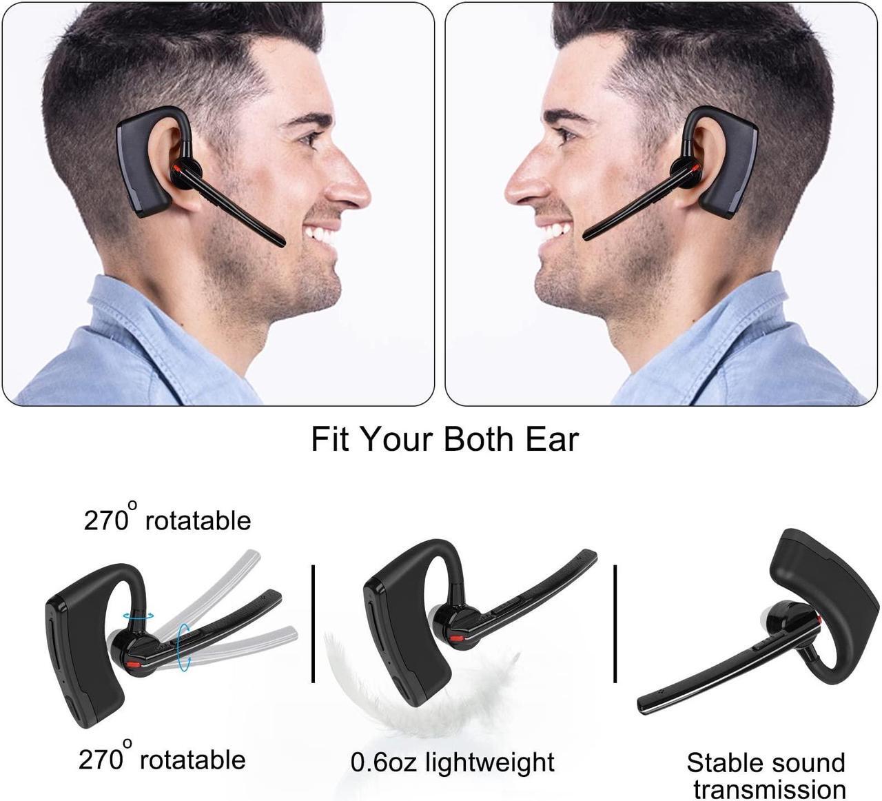 Alt view image 5 of 5 - Walkie Talkie Bluetooth Headset with Noise Cancelling Mic 2 Pin Wireless Earpiece with Finger PTT Compatible with BaoFeng Kenwood Btech Radios & More(Not Compatible with Motorola/Midland)