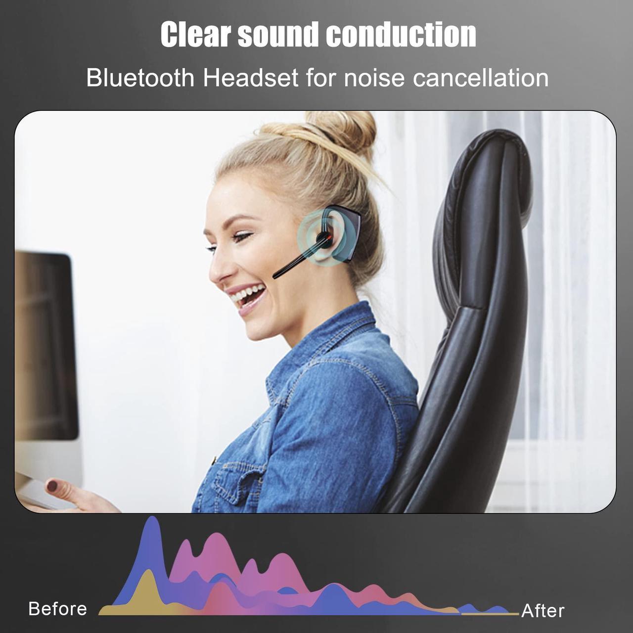 Alt view image 4 of 5 - Walkie Talkie Bluetooth Headset with Noise Cancelling Mic 2 Pin Wireless Earpiece with Finger PTT Compatible with BaoFeng Kenwood Btech Radios & More(Not Compatible with Motorola/Midland)