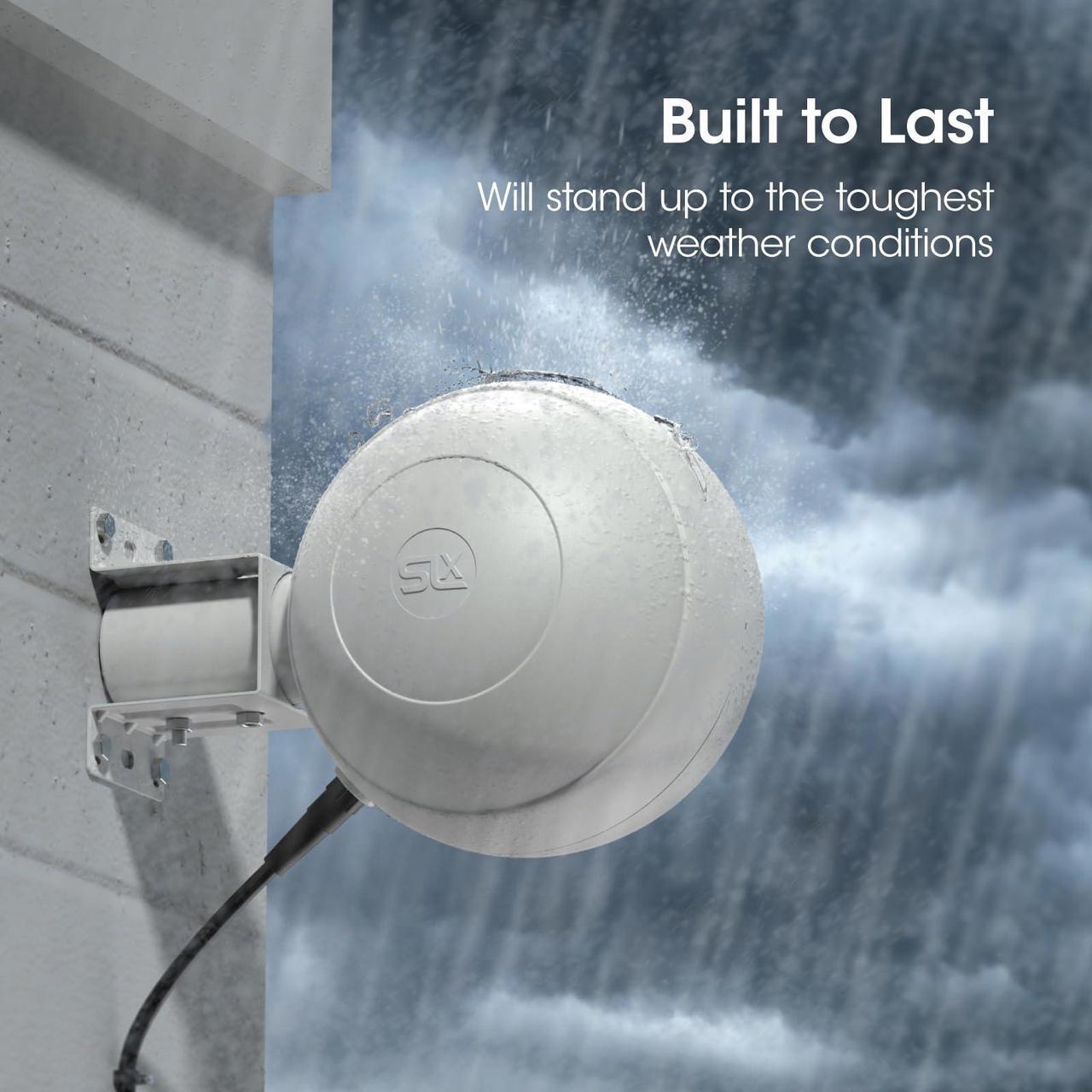 Alt view image 2 of 5 - SLX TV Antenna Outdoor, 360deg Digital Antenna for TV, HDTV Antenna, Digital TV Antenna for Smart TV, Omnidirectional Digital Antenna, 4G & 5G Filter, Signal Booster, Powerful Outdoor TV Aerial...