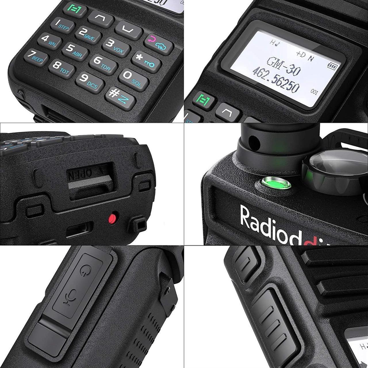 Alt view image 5 of 5 - 2 Pack Radioddity GM-30 GMRS Handheld Radio 5W Long Range Two Way Radio for Adults, GMRS Repeater Capable, with NOAA Scanning & Receiving, Programming Cable, Display SYNC, for Off Road Overlanding