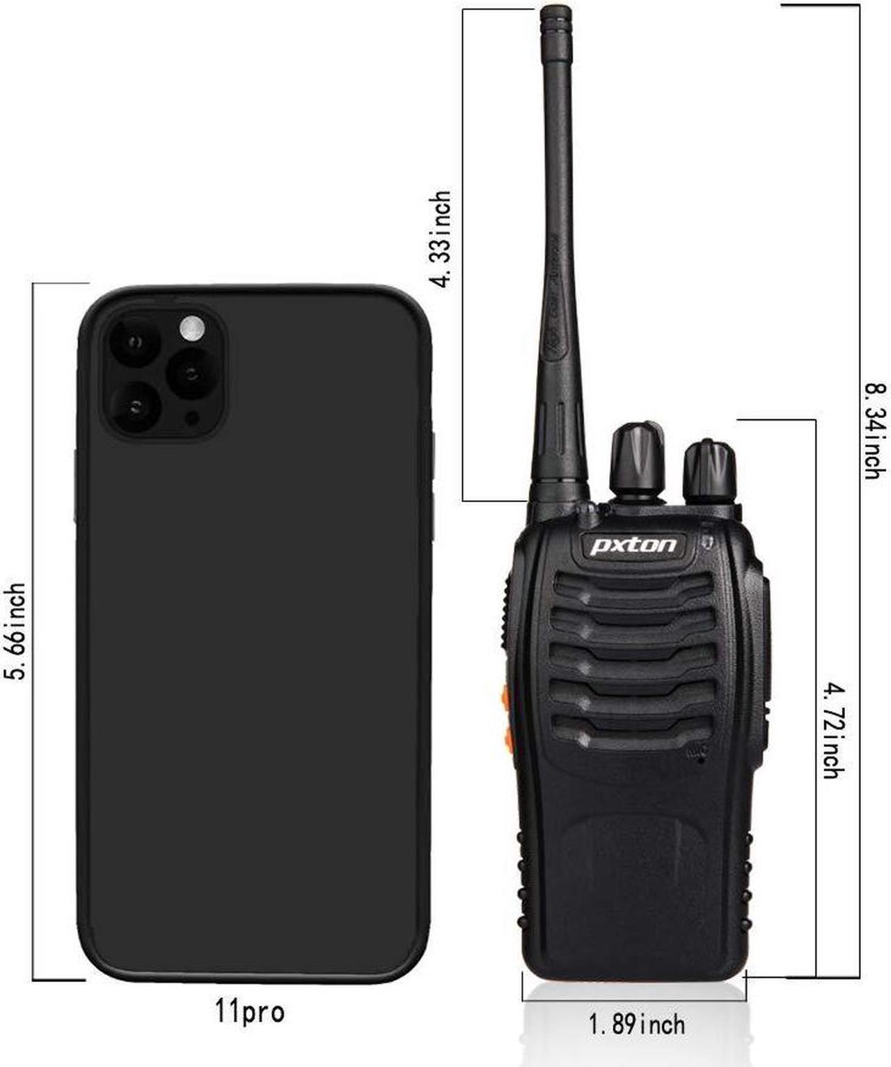 Alt view image 4 of 5 - pxton Two Way Radios Long Range Walkie Talkies for Adults with headphones,16 Channel Handheld 2 way radio Rechargeable with Flashlight Li-ion Battery and Charger(6 Pack)